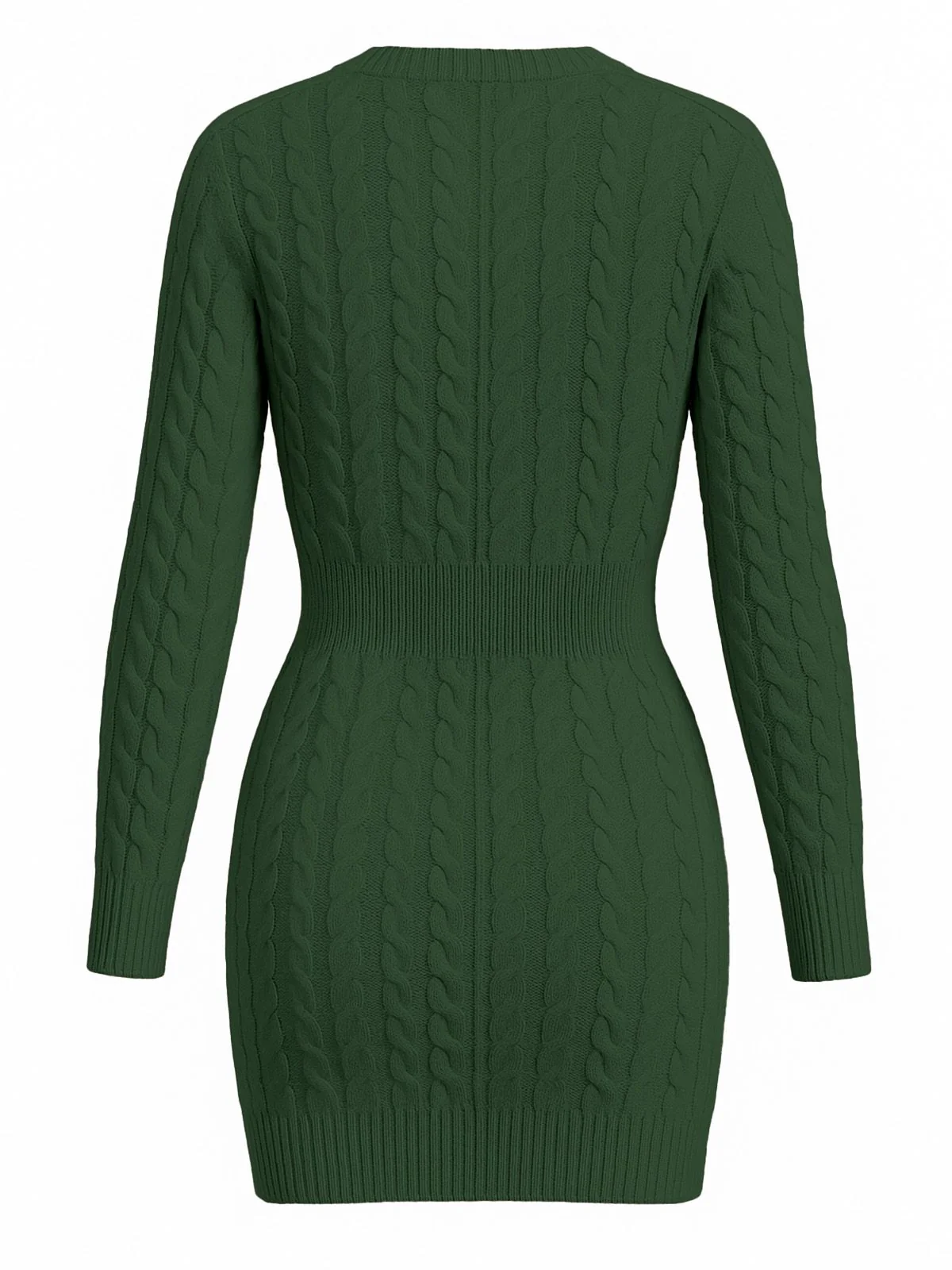 Robe moulante manches longues en maille torsadée des années 1960 - Image 9