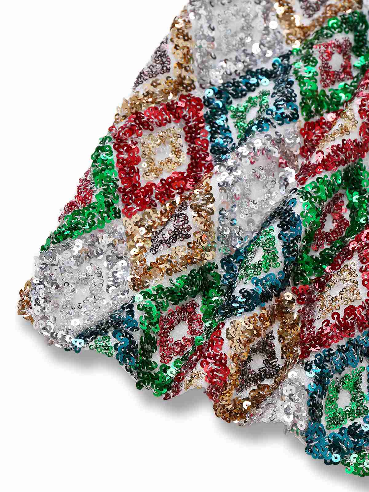 Robe moulante multicolore à paillettes Argyle des années 1970 - Image 4