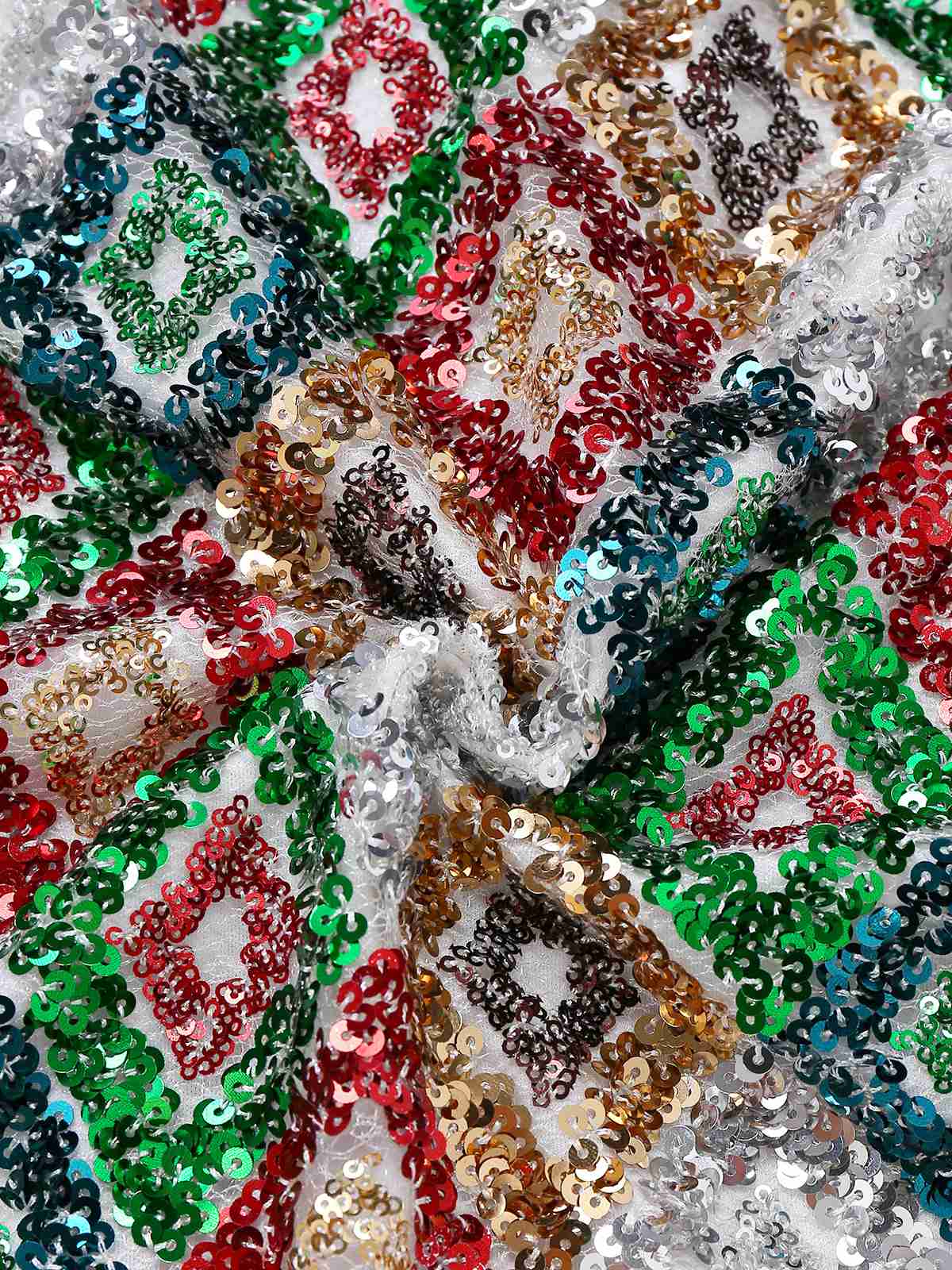 Robe moulante multicolore à paillettes Argyle des années 1970 - Image 6