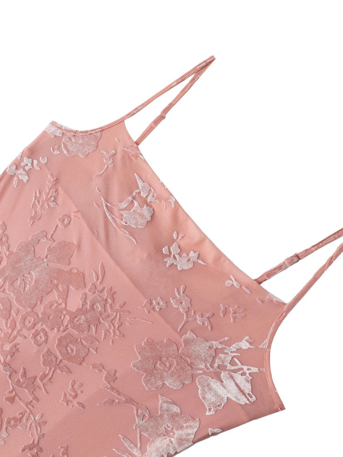 Robe moulante rose satin jacquard dos nu années 60 - Image 4