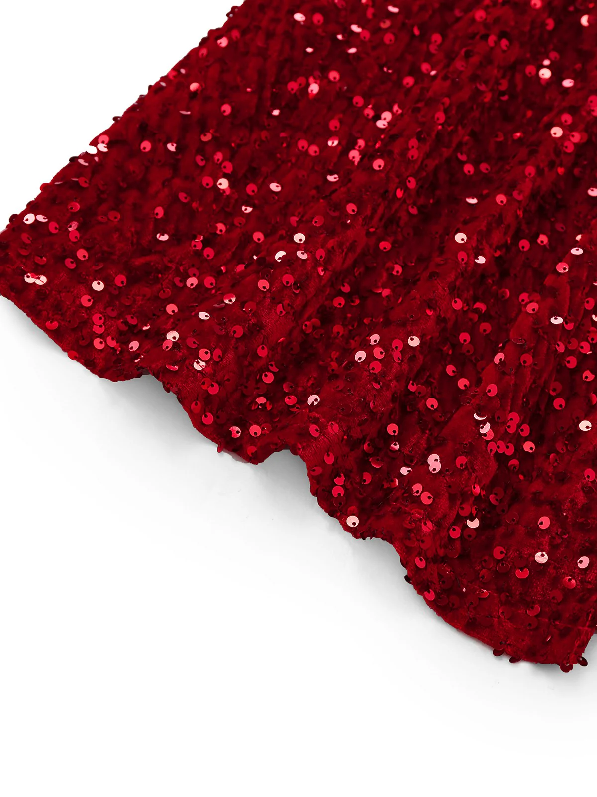 Robe moulante rouge à paillettes une épaule et fente des années 1930 - Image 5