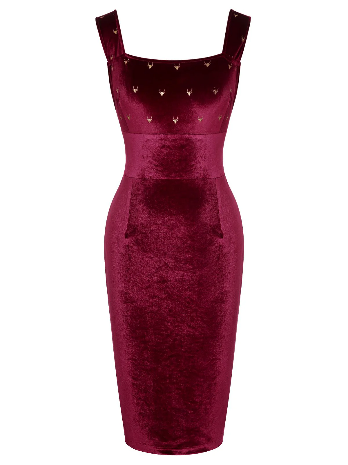 Robe à nœud en velours d'élan des années 1960 rouge vin - Image 3