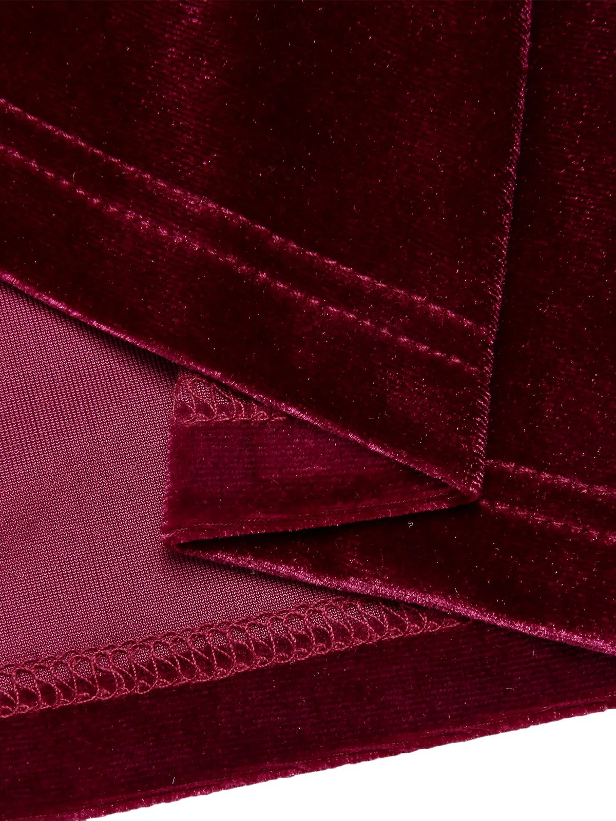 Robe à nœud en velours d'élan des années 1960 rouge vin - Image 8
