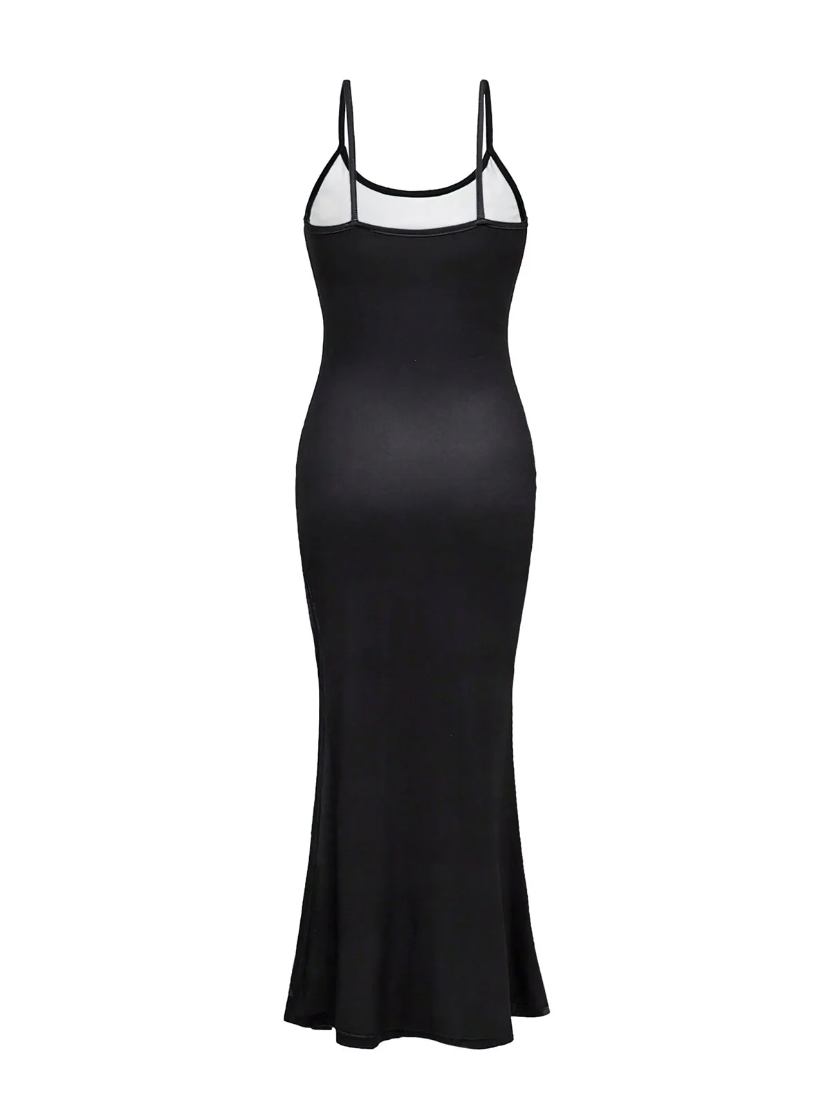 Robe noire à bretelles spaghetti style sirène squelette des années 1930 - Image 6