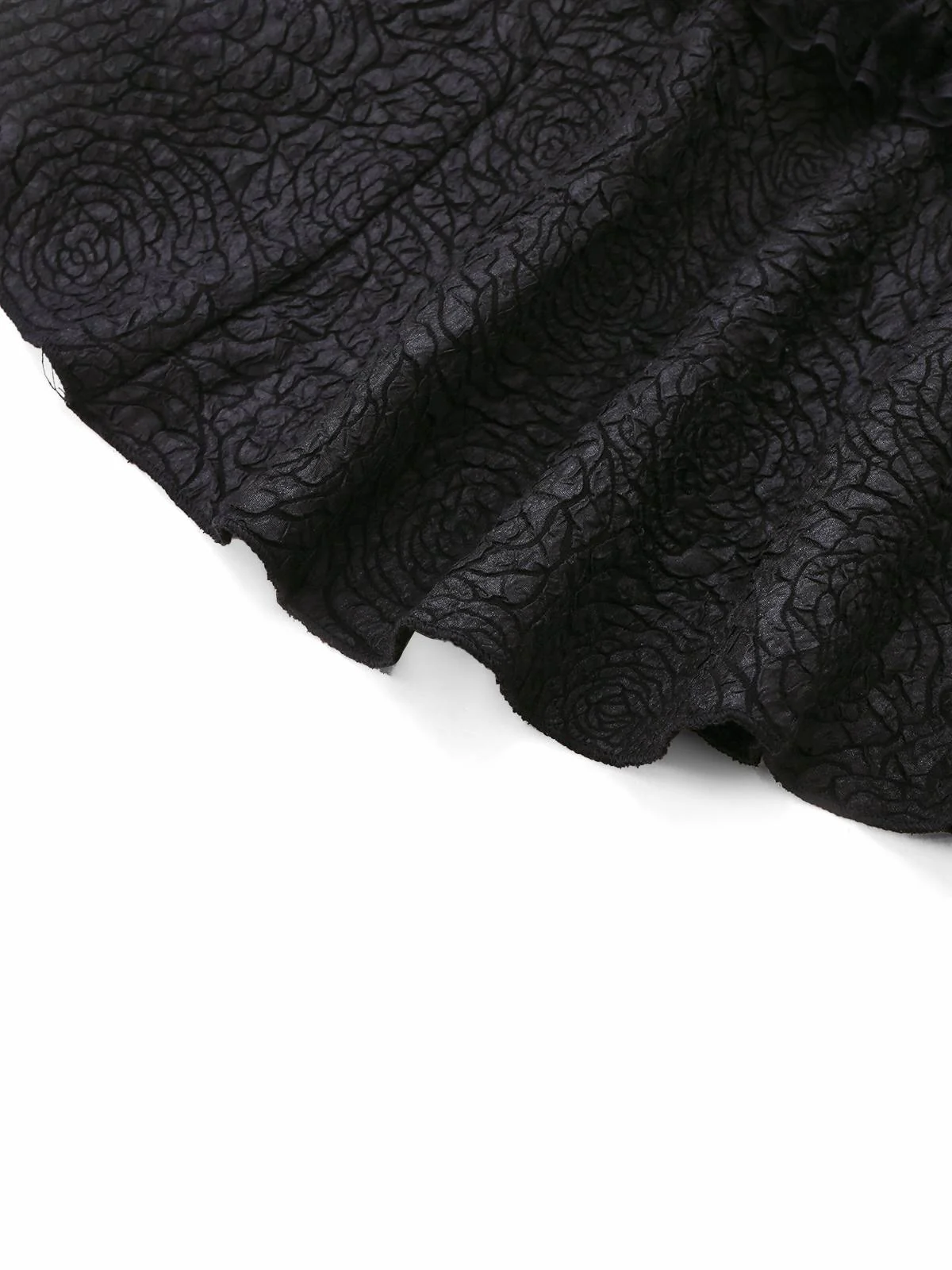 Robe noire à lacets en patchwork de dentelle texturée gothique des années 1980 - Image 5