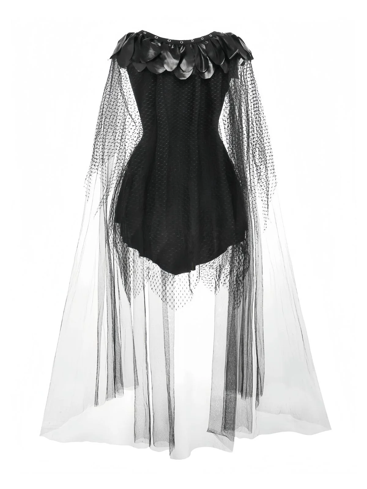 Robe noire en maille punk devil batte années 1980 - Image 2