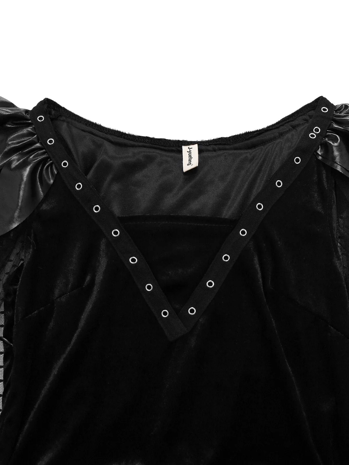 Robe noire en maille punk devil batte années 1980 - Image 3