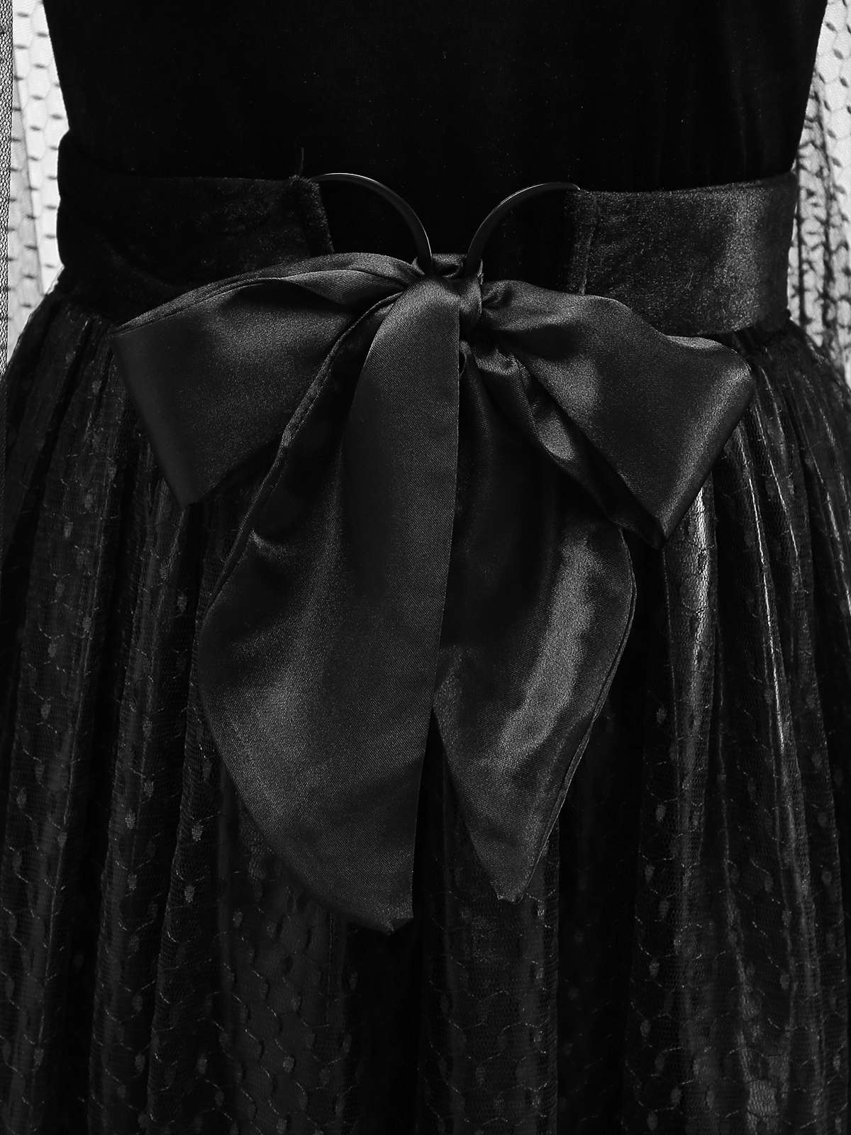 Robe noire en maille punk devil batte années 1980 - Image 5