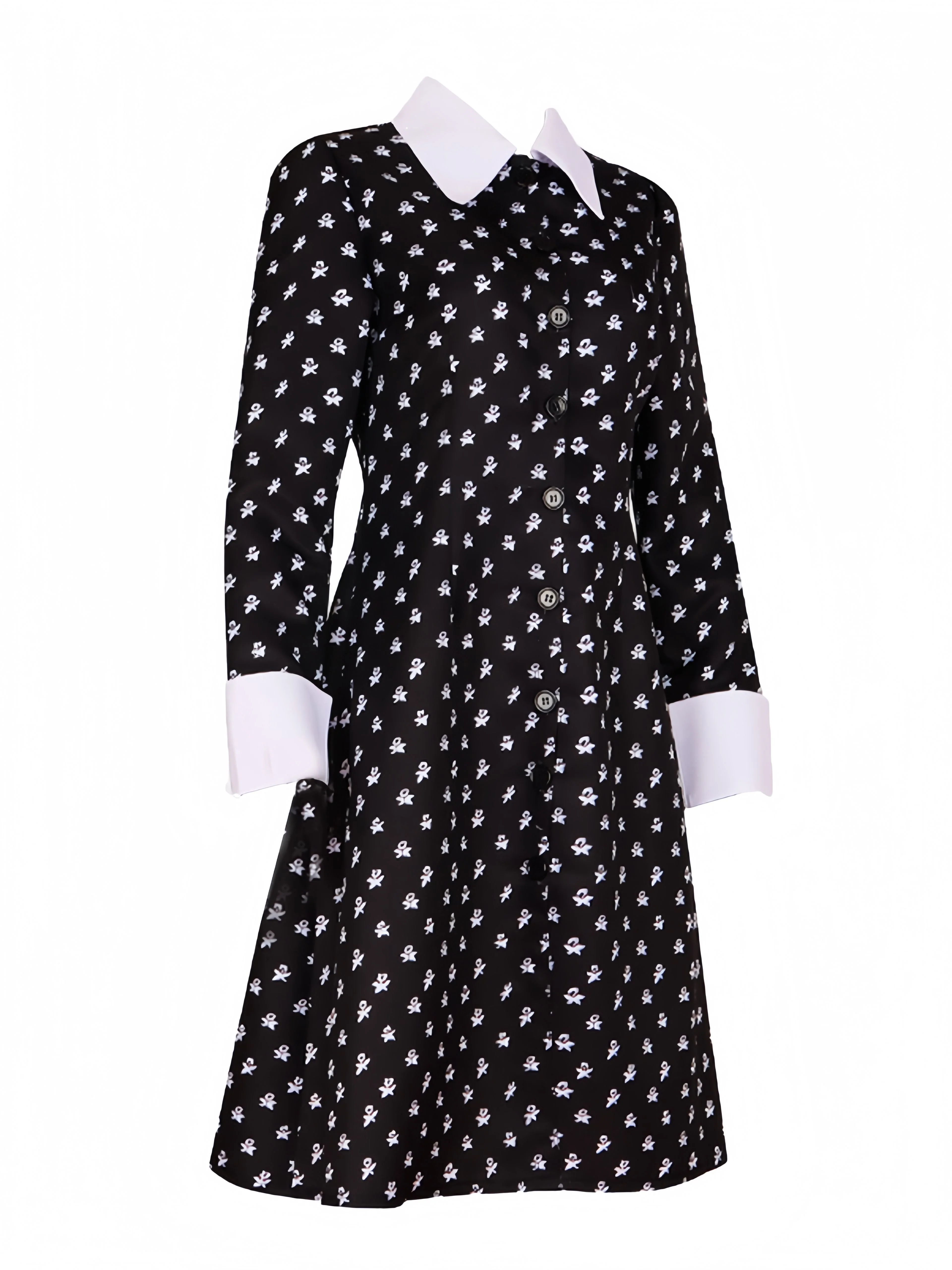 Robe noire style Mercredi Addams des années 1940 - Image 2