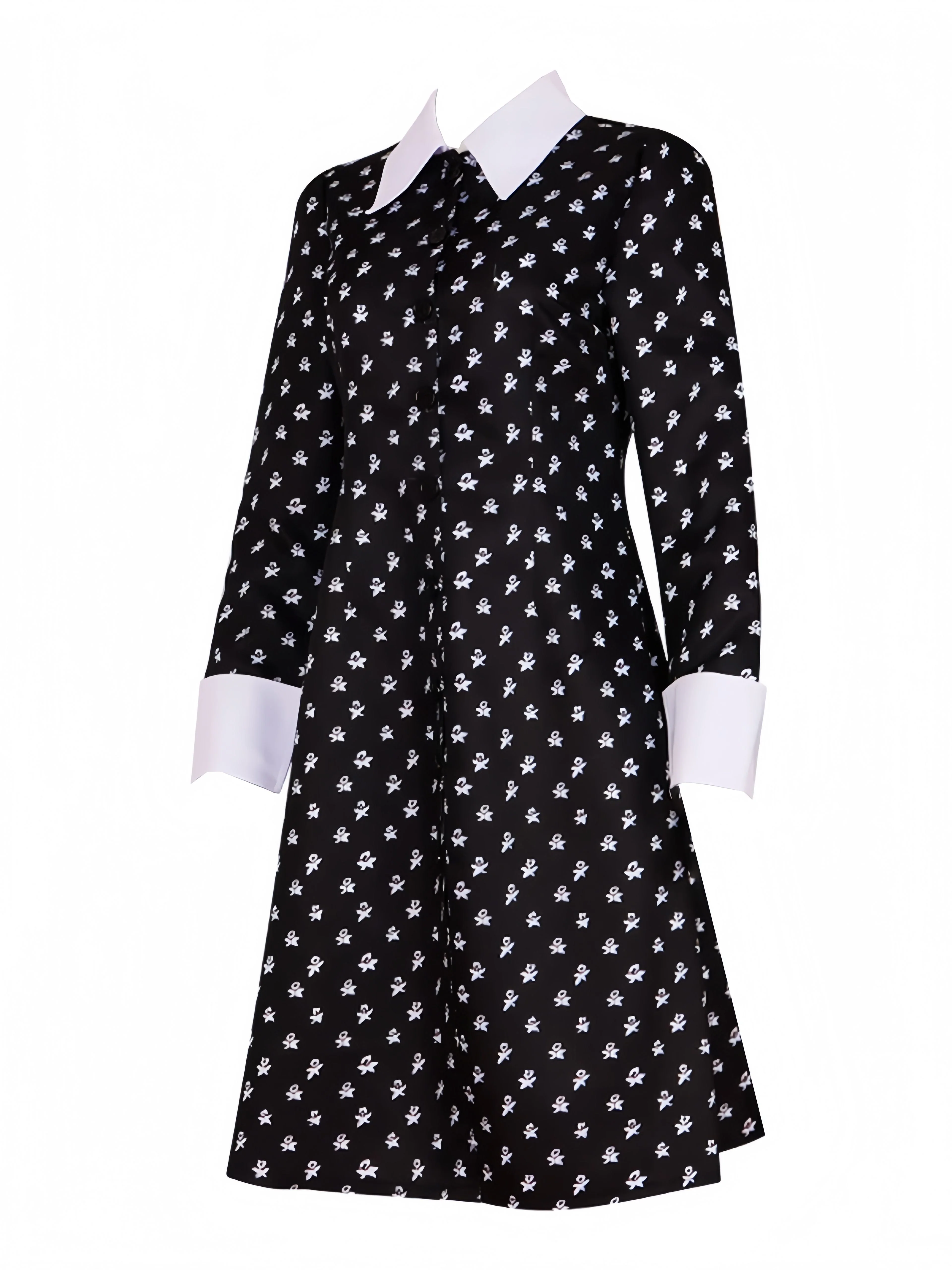 Robe noire style Mercredi Addams des années 1940 - Image 3