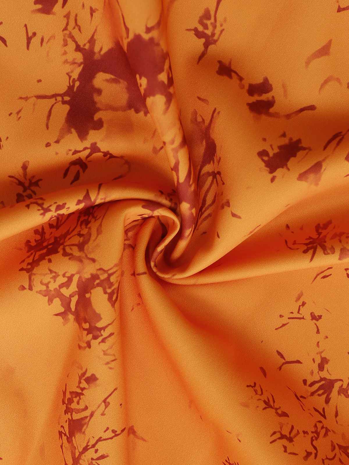 Robe Orange Coton Sans Manches Imprimée Ajustée Années 1930 - Image 7