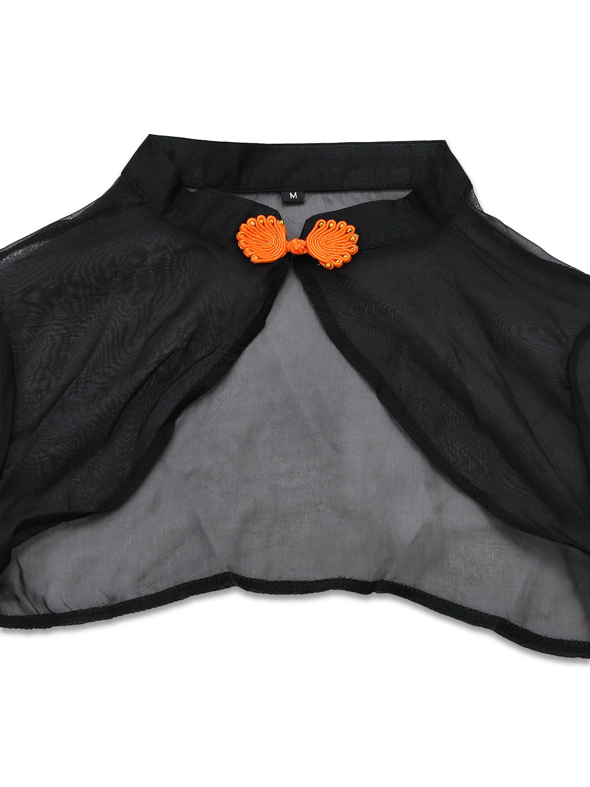 Robe orange en dentelle fleurie avec châle et chapeau des années 1940 - Image 3