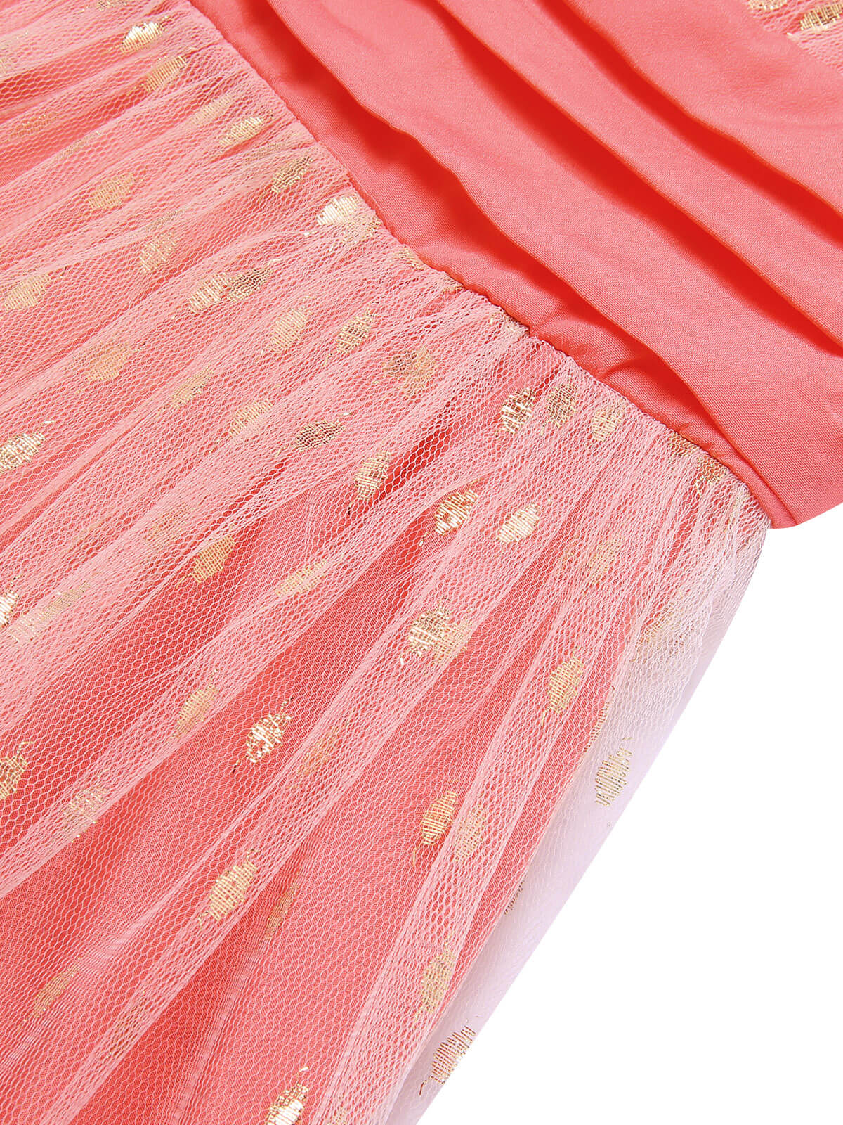 Robe pailletée à col en V rose corail des années 1950 - Image 5