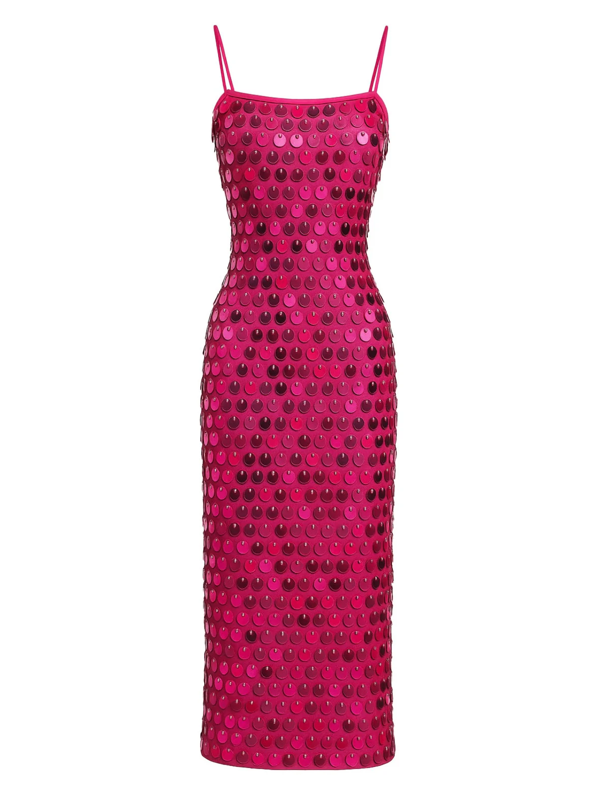 Robe paillettes à bretelles spaghetti fendue dans le dos années 1930 - Image 5