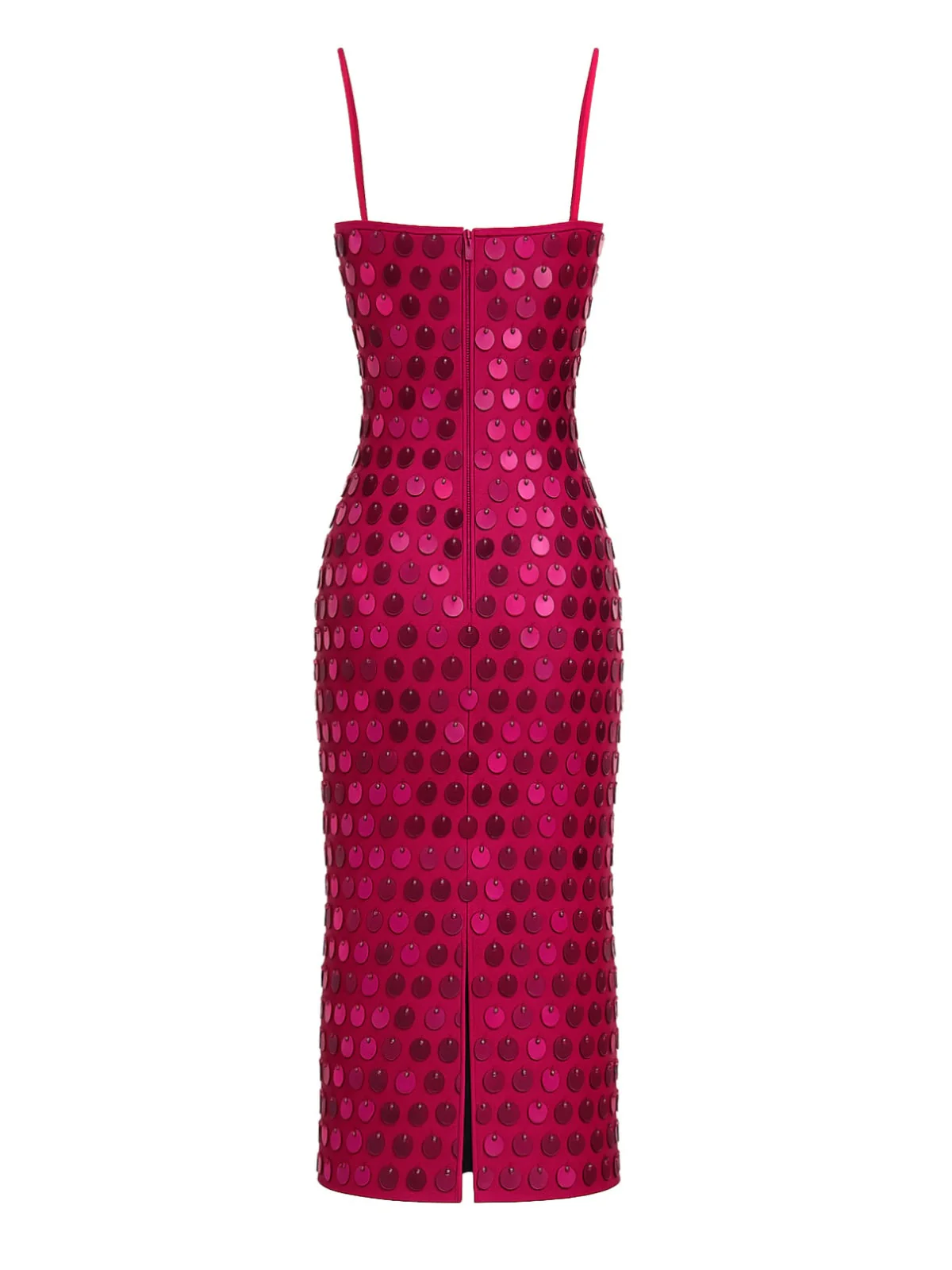 Robe paillettes à bretelles spaghetti fendue dans le dos années 1930 - Image 6