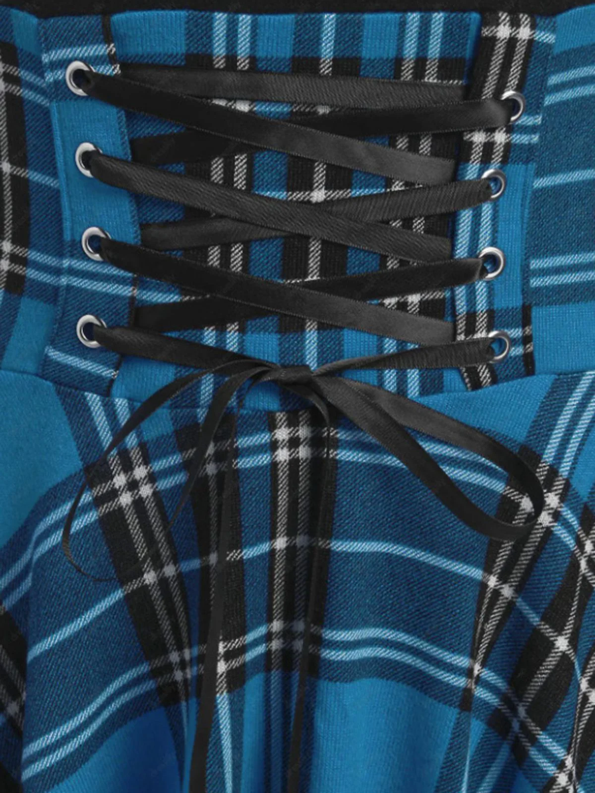 Robe patchwork à carreaux vichy bleu des années 1950 - Image 3