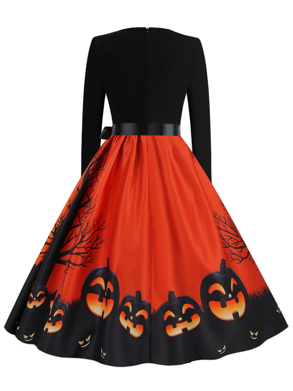 Robe patchwork à manches longues pour Halloween des années 1950 - Image 6