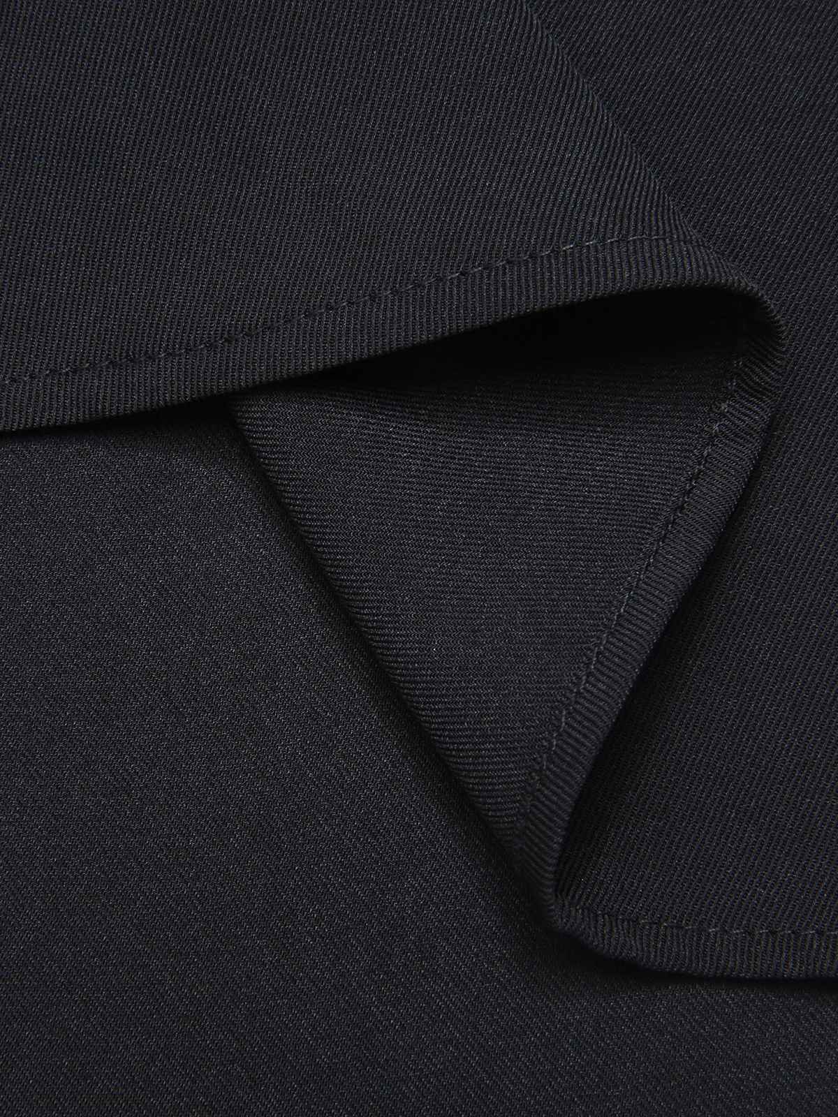 Robe patchwork noire à rayures et revers dos nu des années 1950 - Image 7