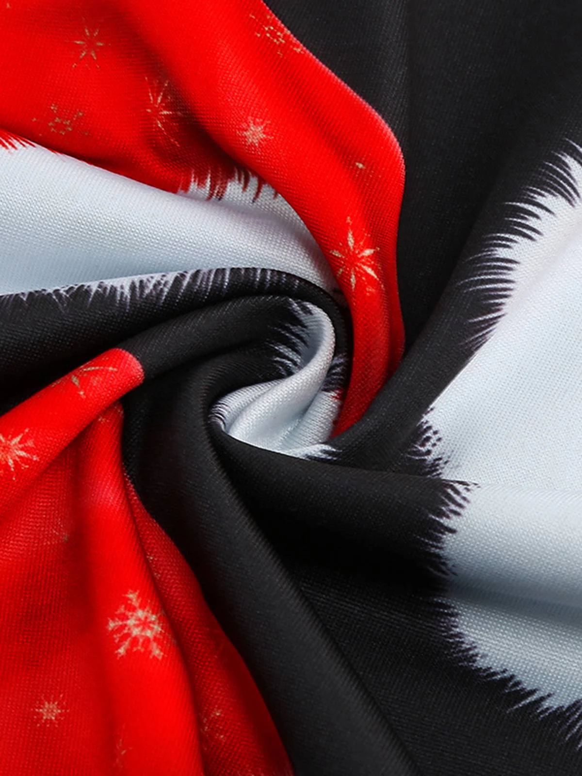 Robe patchwork rouge avec chapeau de Père Noël des années 1950 - Image 4