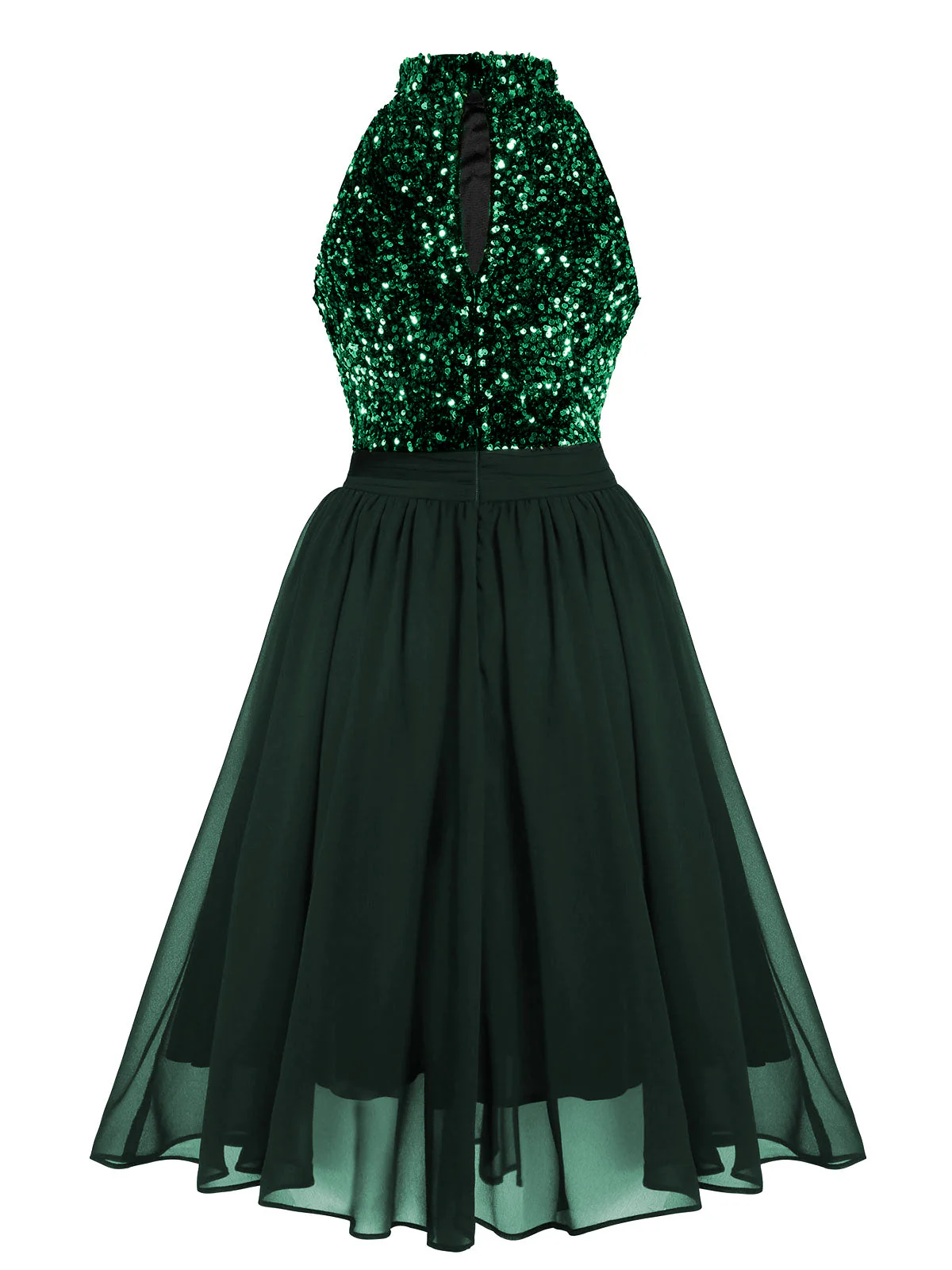 Robe patchwork rouge à paillettes dorées des années 1950 - Image 17