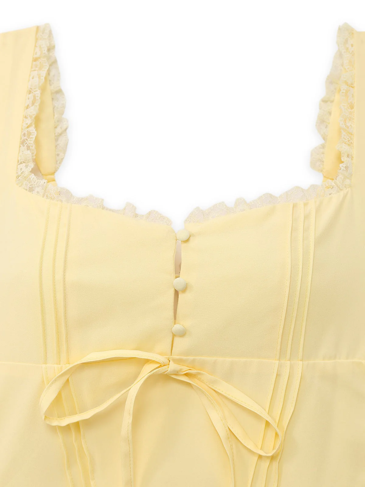 Robe patineuse dentelle à lacets et bretelles années 1960 - Image 6