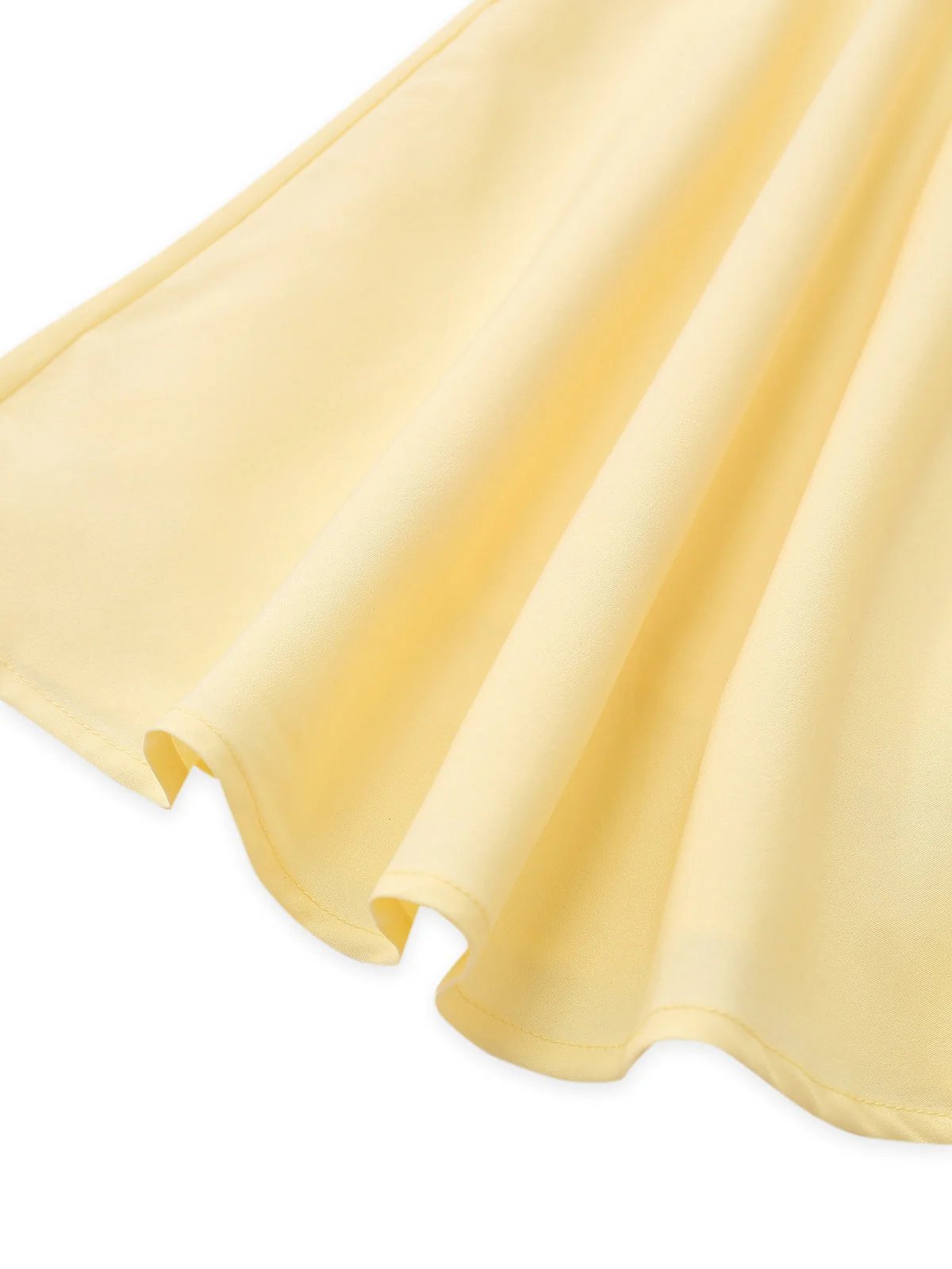 Robe patineuse dentelle à lacets et bretelles années 1960 - Image 7