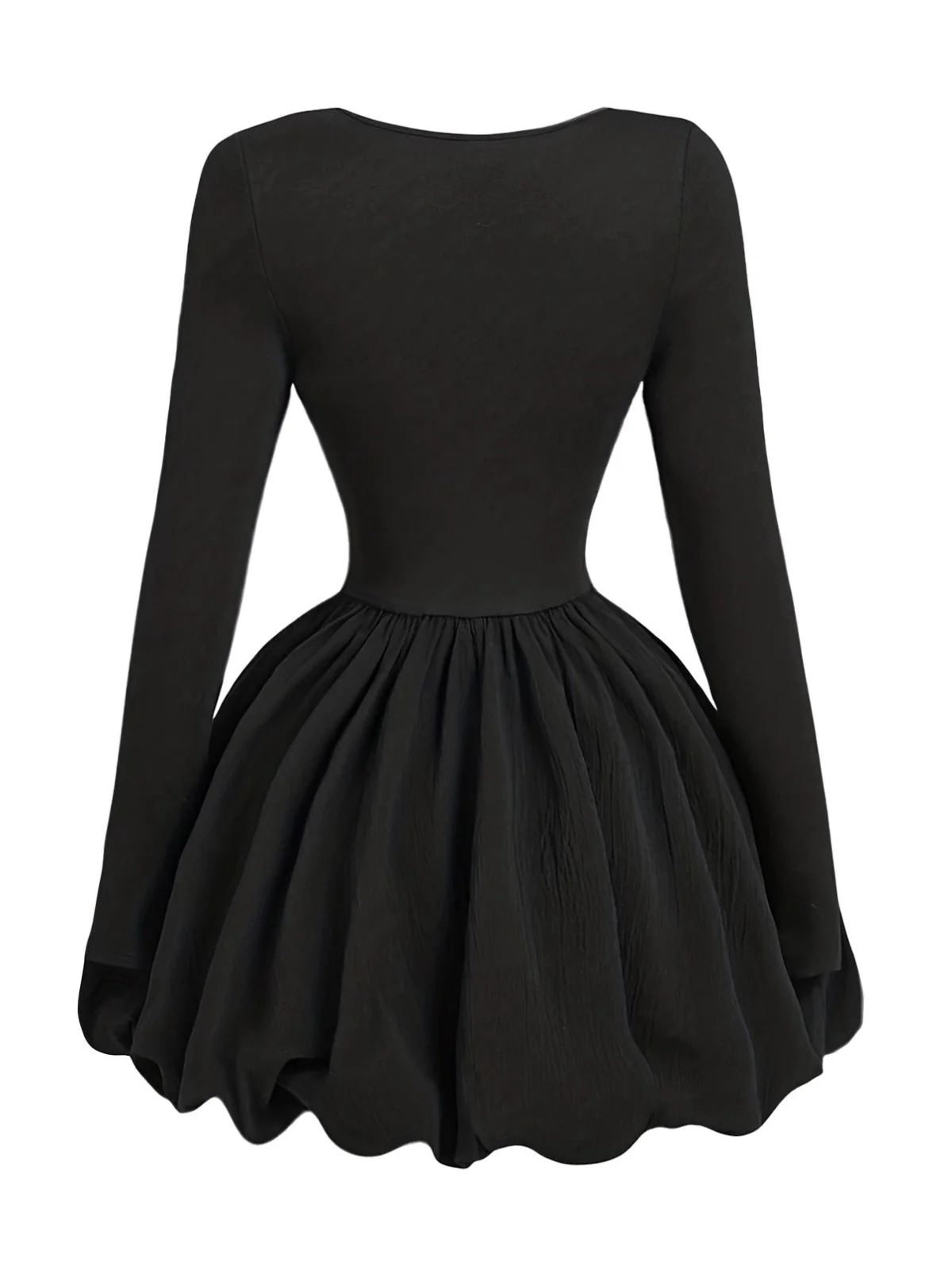 Robe patineuse noire nœuds papillon manches fines années 70 - Image 3