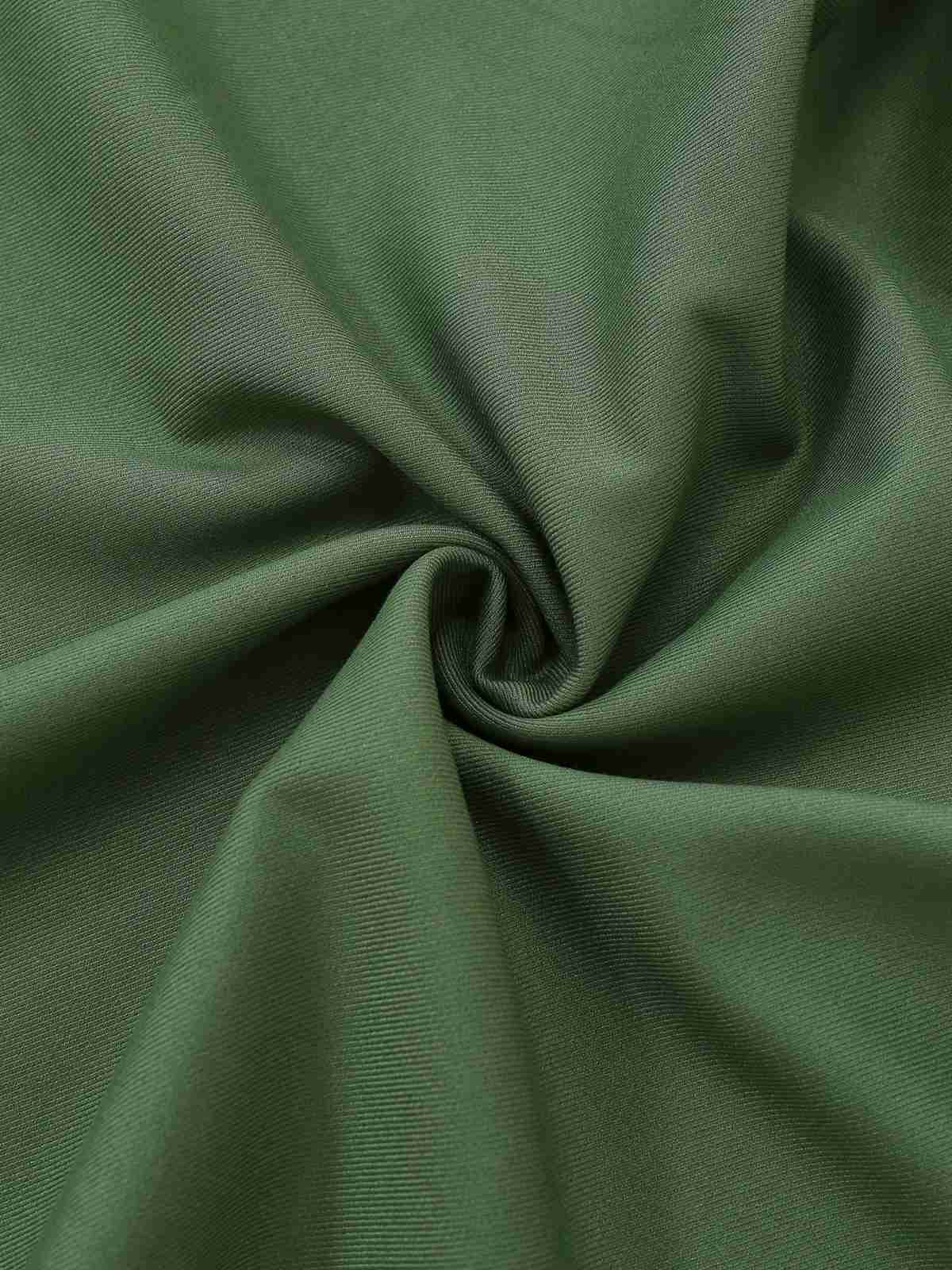 Robe plissée beige et verte en maille épaules dénudées années 50 - Image 12