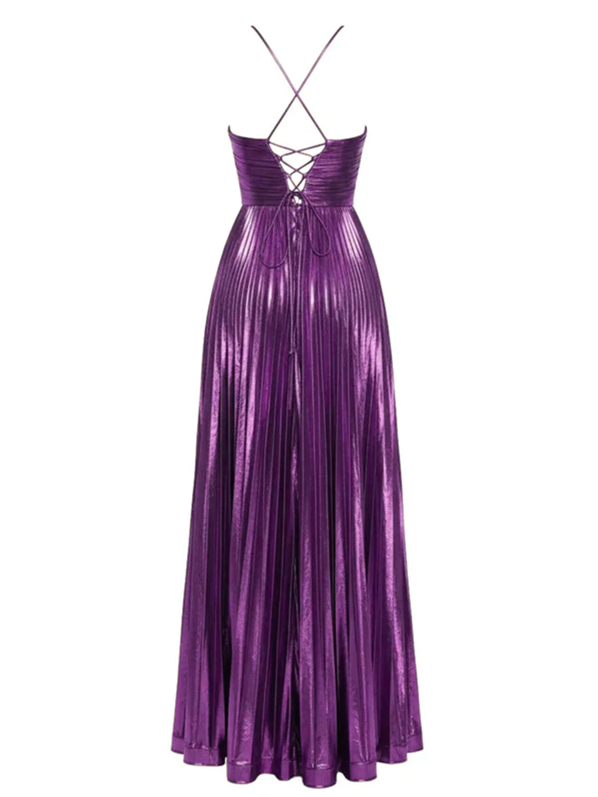 Robe plissée dorée à dos nu et col croisé années 1930 - Image 7