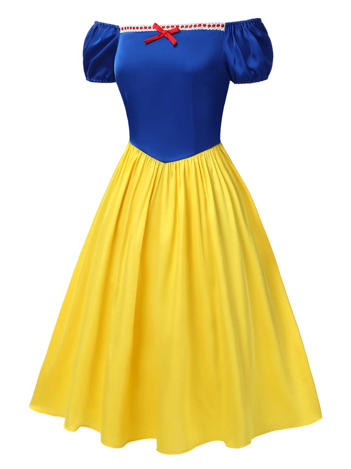 Robe princesse à épaules dénudées et manches bouffantes des années 1950 - Image 4