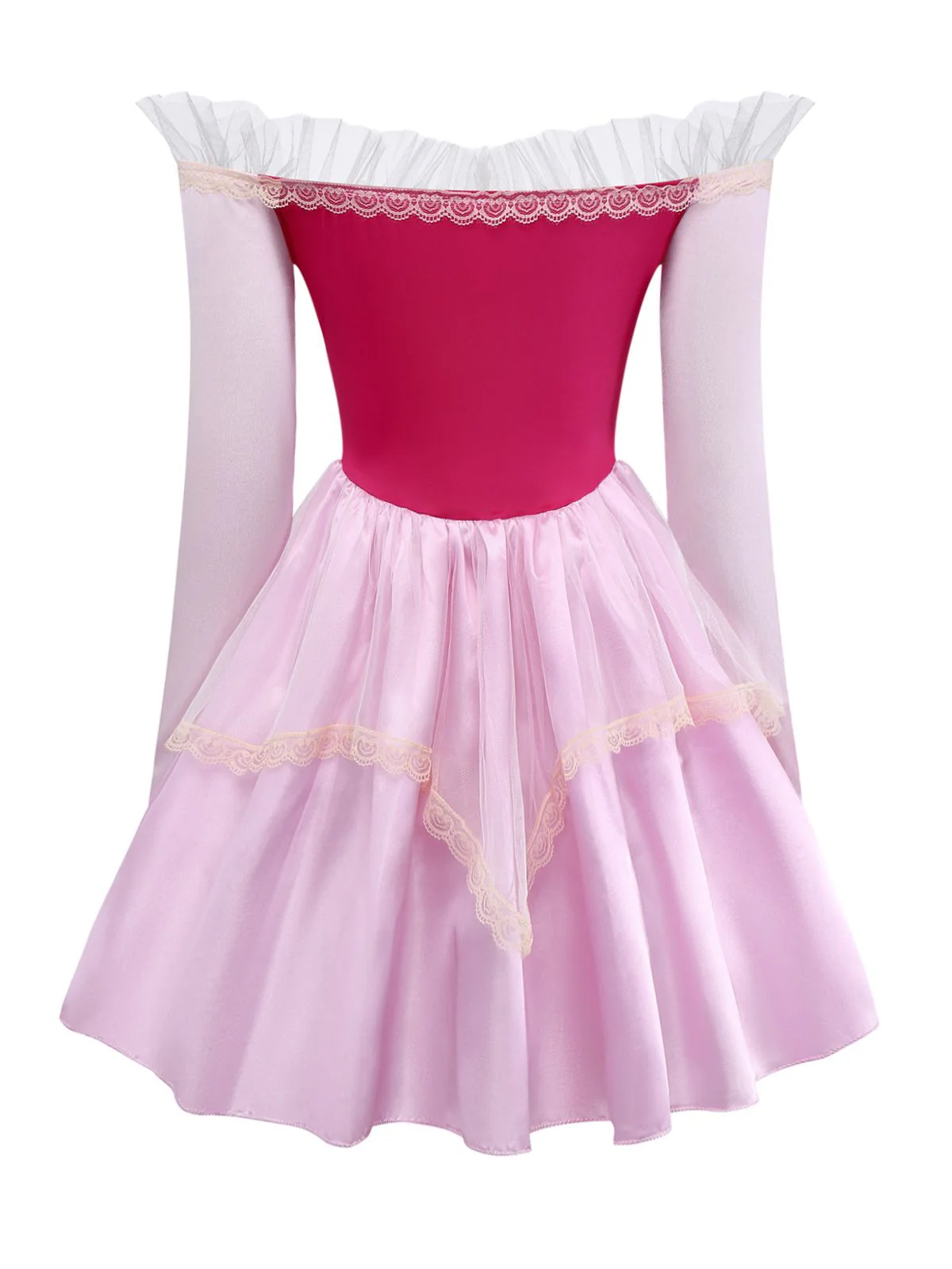Robe princesse rose en tulle à épaules dénudées style Pinkie Pie des années 1940 - Image 4