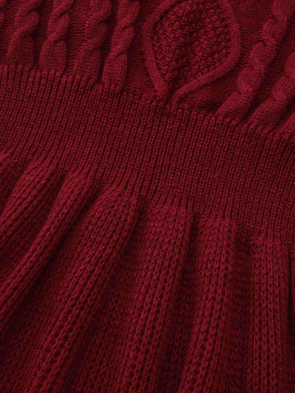 Robe pull manches lanternes en maille unie des années 1940 - Image 2