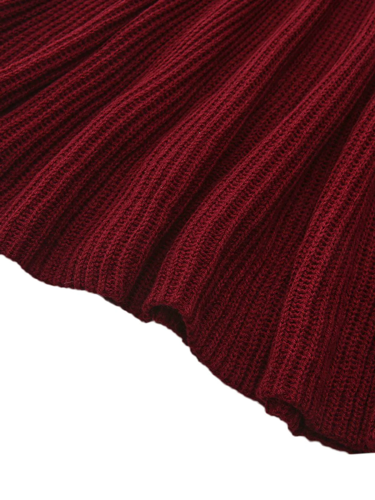 Robe pull manches lanternes en maille unie des années 1940 - Image 3