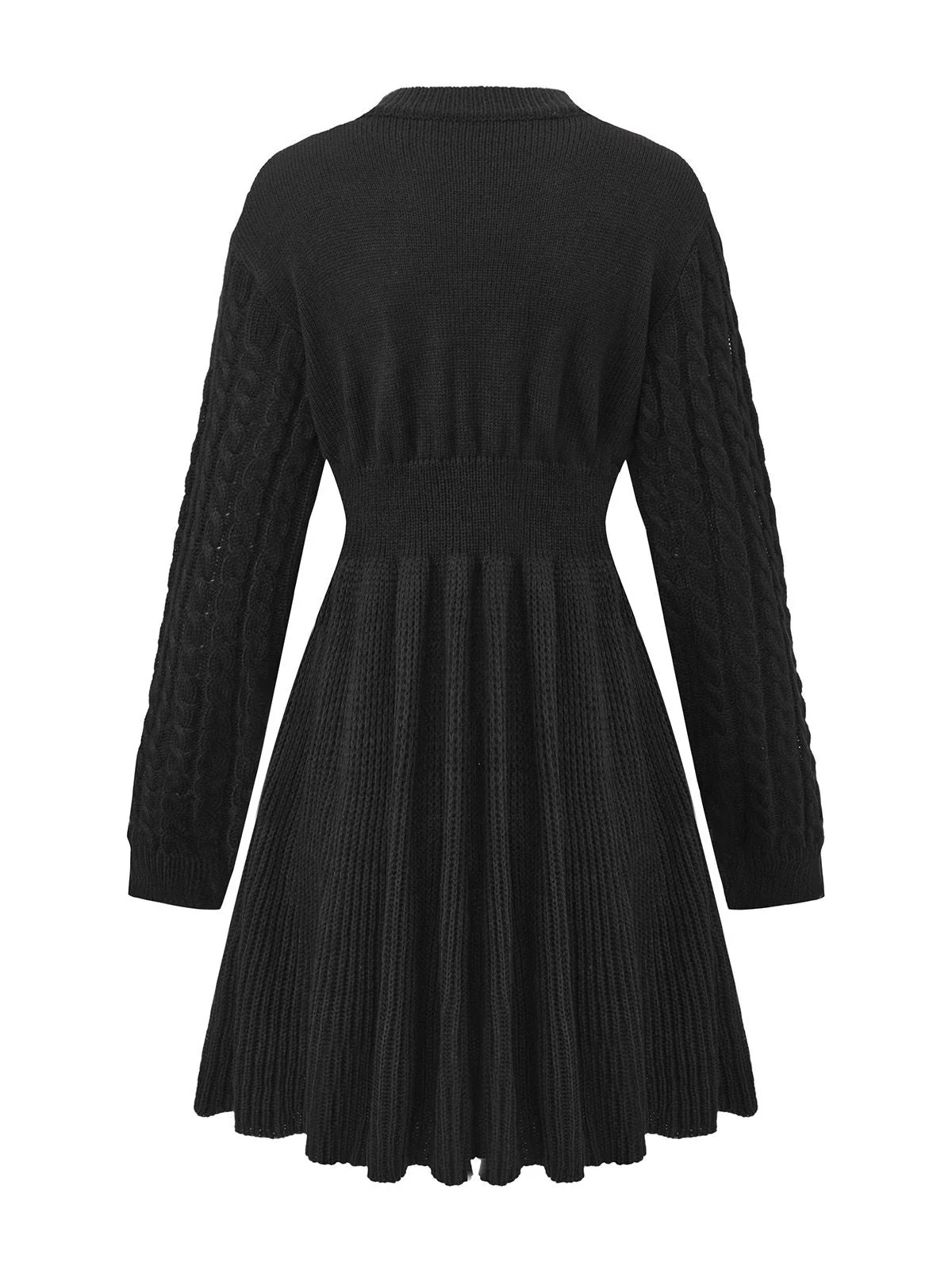 Robe pull manches lanternes en maille unie des années 1940 - Image 7