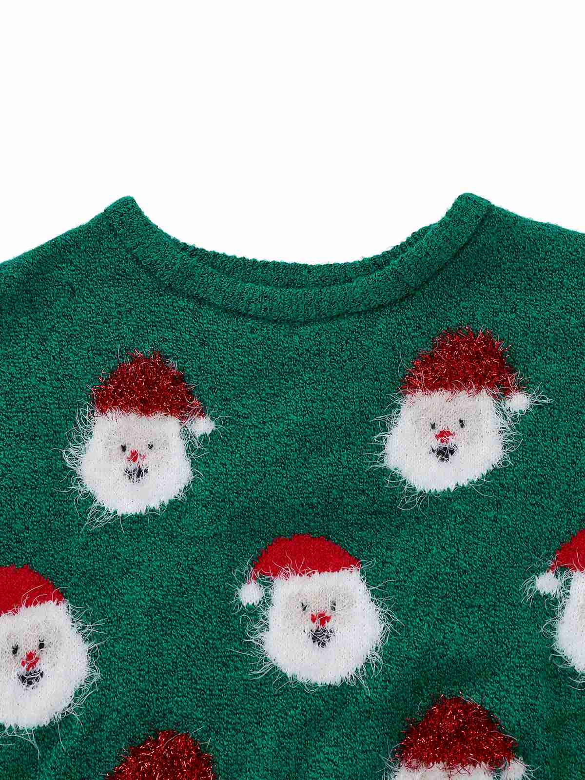 Robe pull verte de Noël motif le Père Noël des années 1960 - Image 6