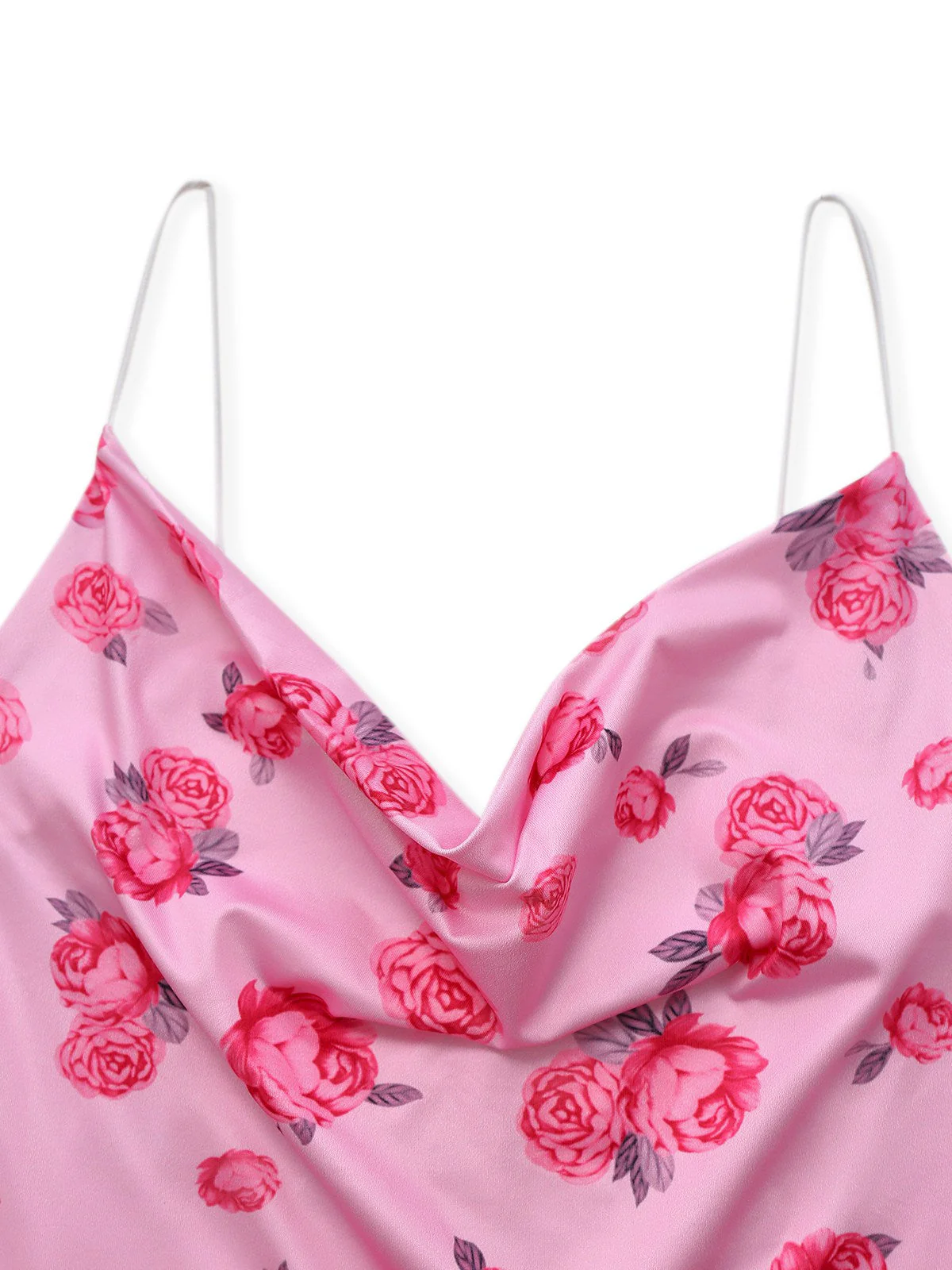 Robe queue de poisson à col bénitier rose années 1930 - Image 3