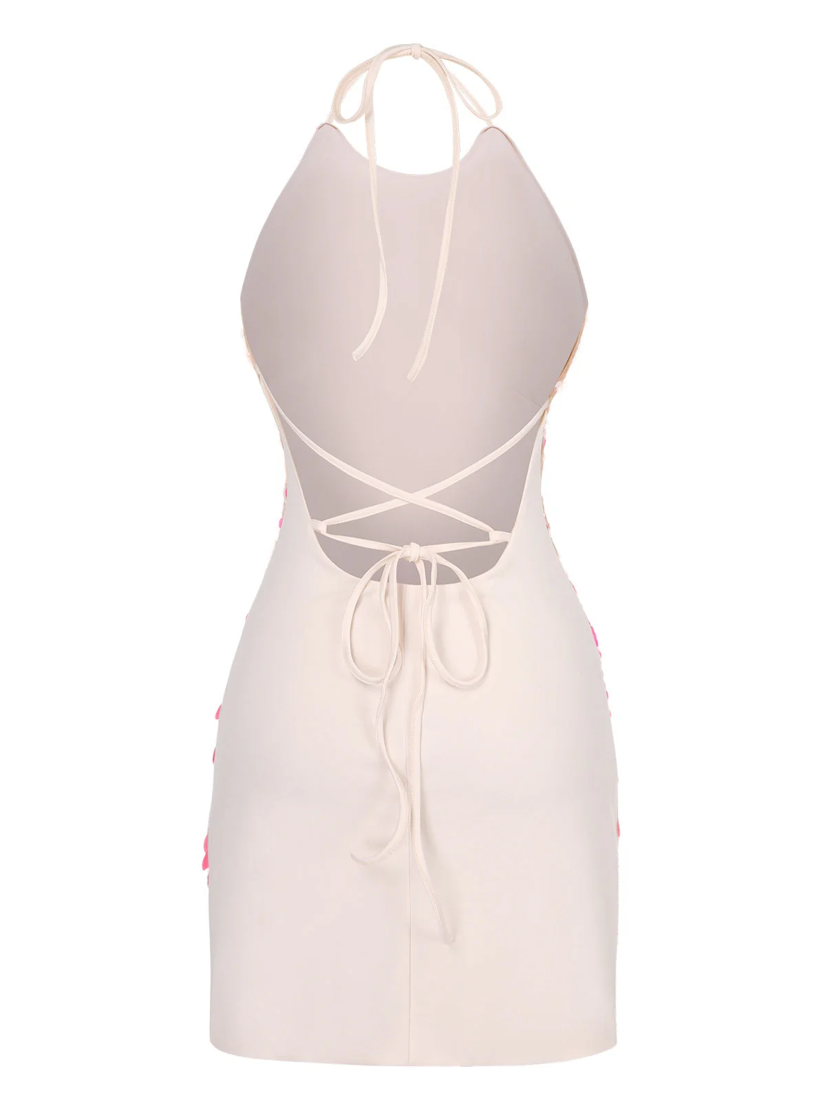 Robe rose à paillettes et dos nu des années 1970 - Image 4