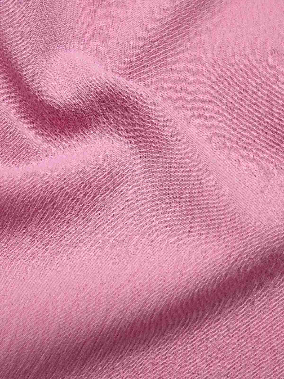Robe rose unie à bretelles spaghetti et nœud style années 1950 - Image 4