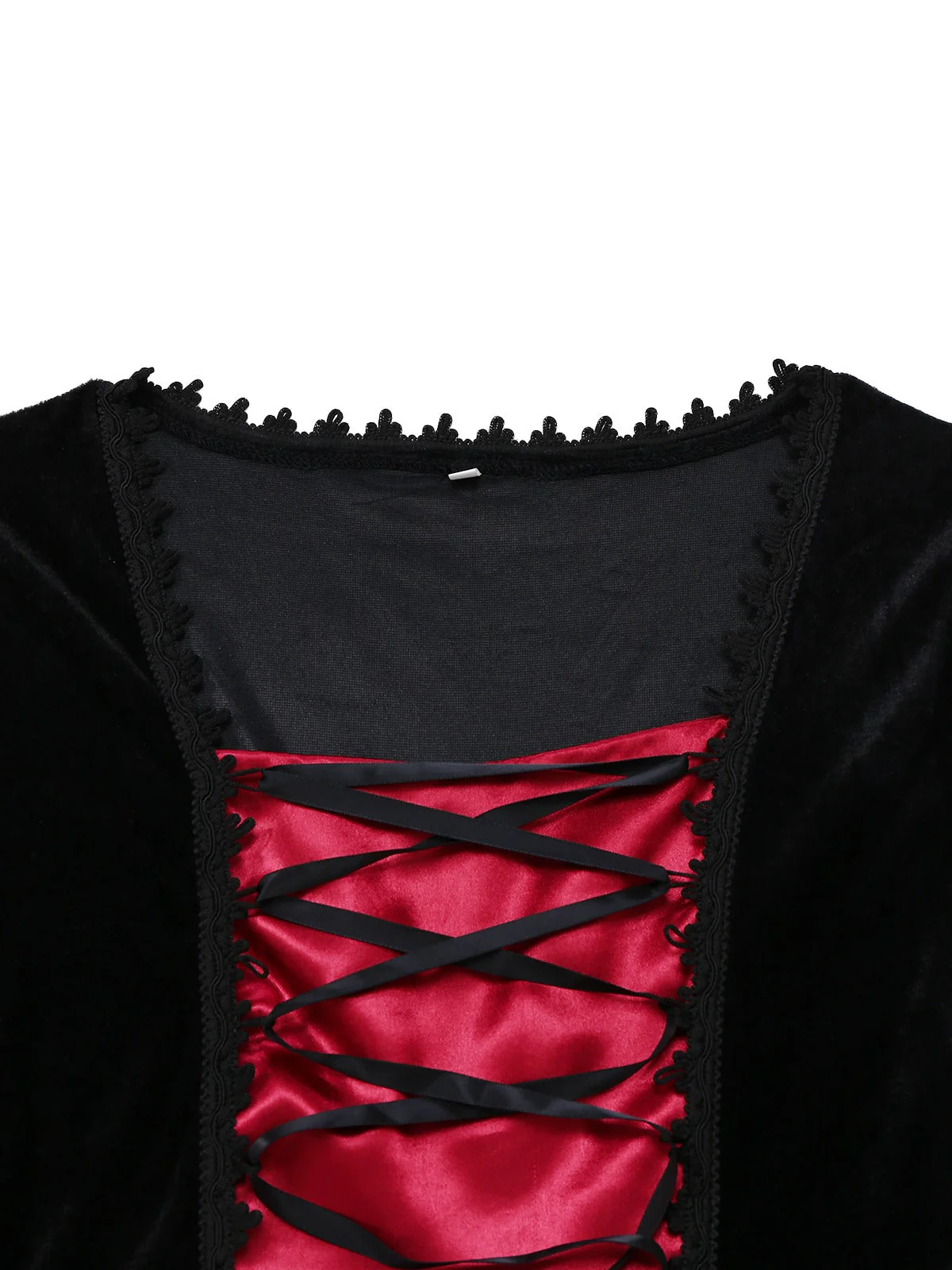 Robe rouge à motif reine des vampires Halloween années 1930 - Image 3