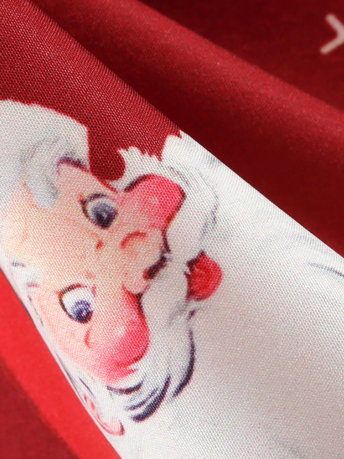 Robe rouge avec ceinture à col en V du Père Noël des années 1950 - Image 6