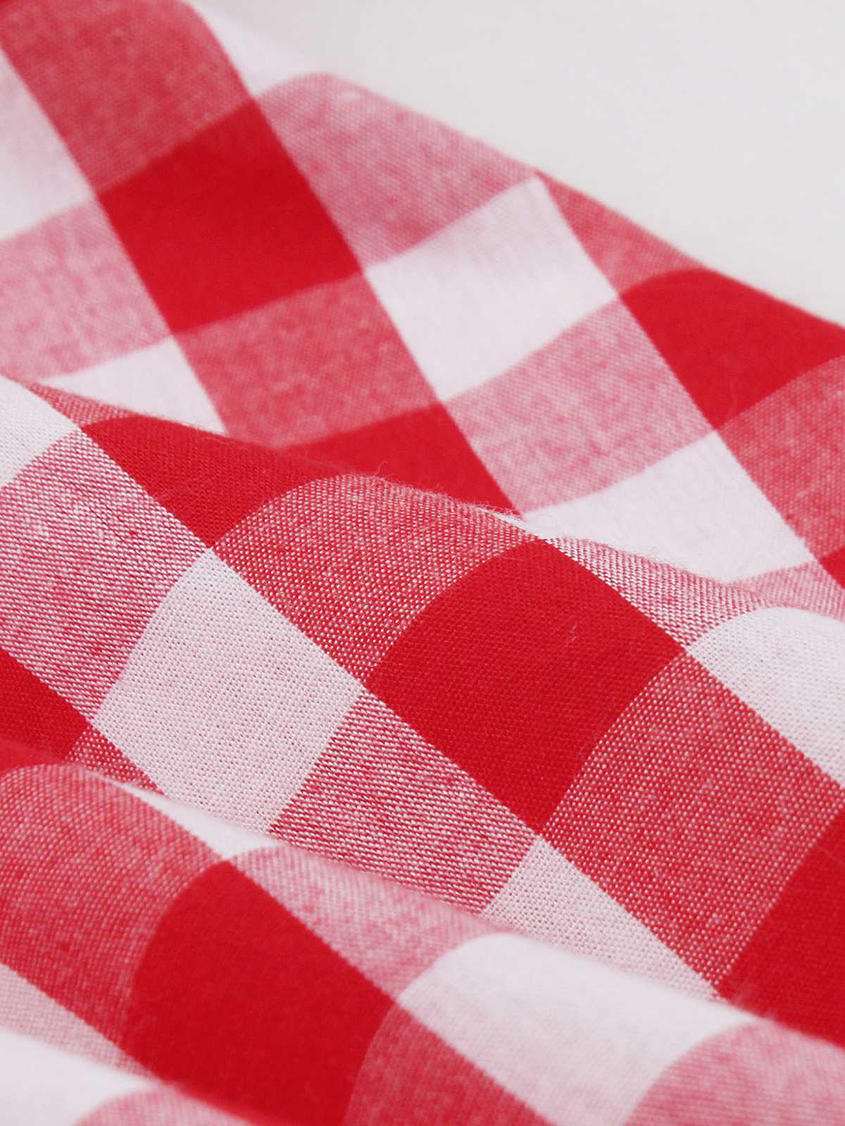 Robe rouge à carreaux vichy en pur coton avec ceinture des années 1950 - Image 4