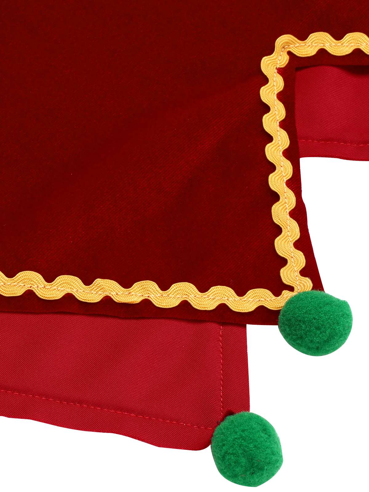 Robe rouge contrastée à ourlet ondulé de Noël des années 1960 - Image 7