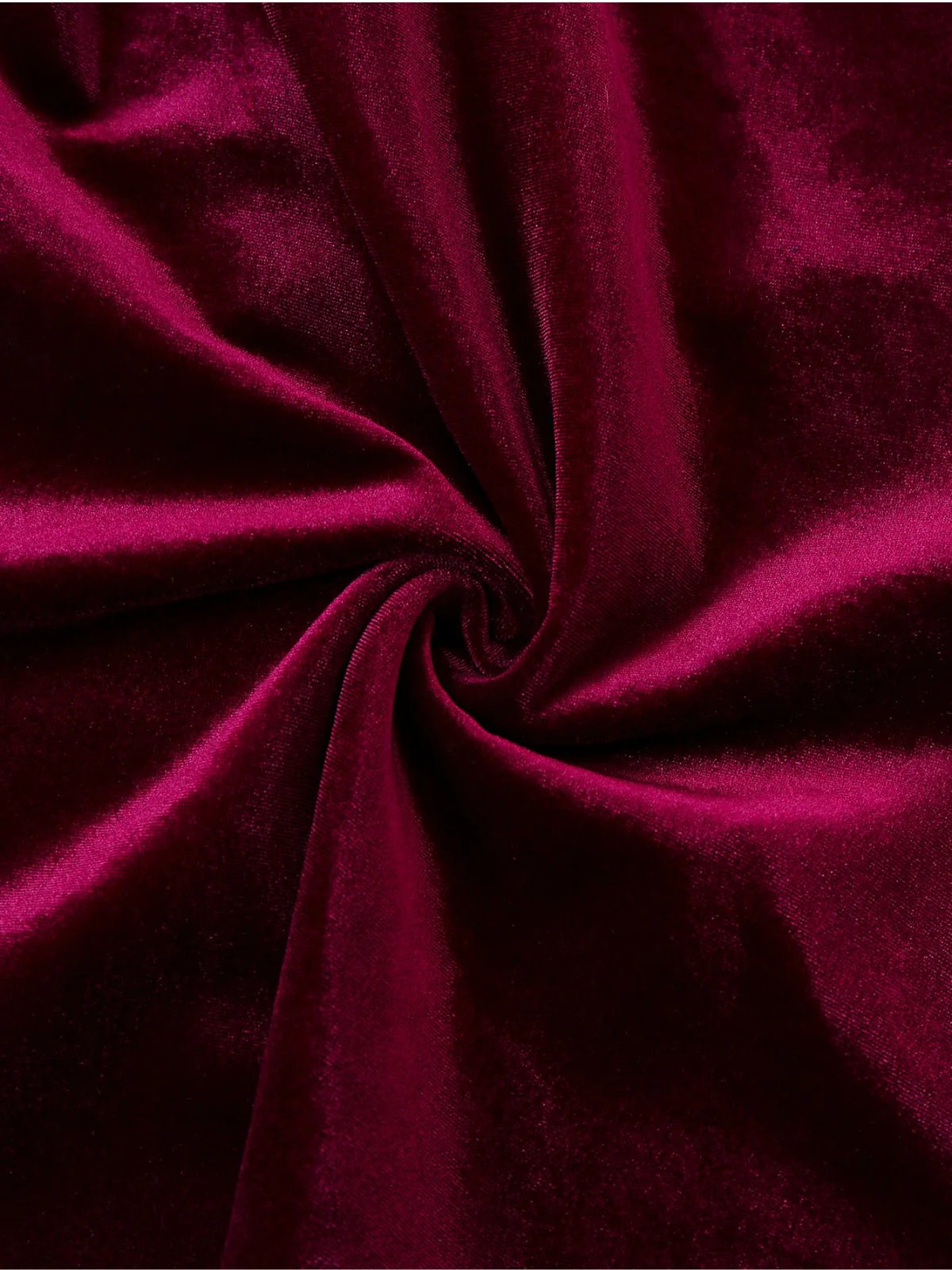 Robe rouge en velours à col volanté et manches lanternes années 1950 - Image 7
