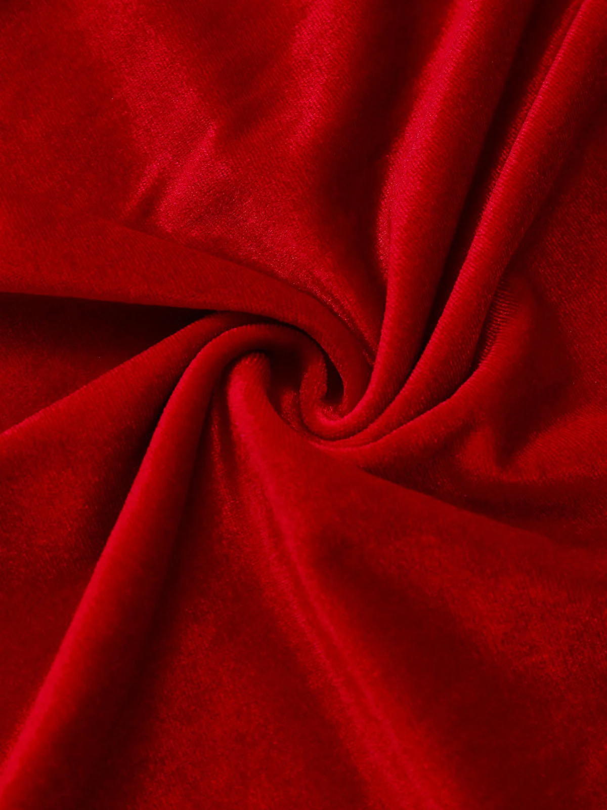 Robe rouge en velours ornée de perles et de tulle froncé avec nœud années 1950 - Image 6