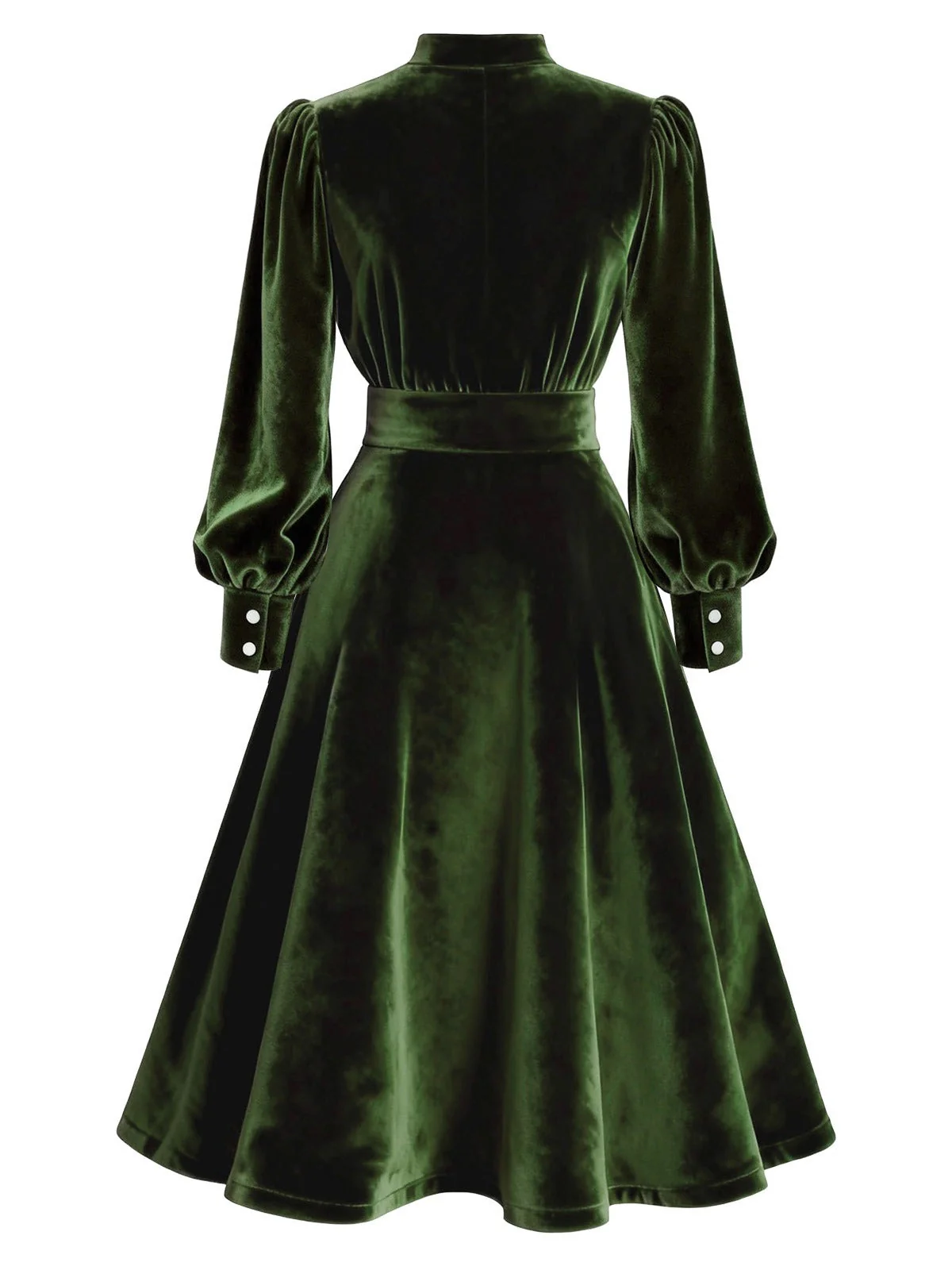 Robe rouge en velours perlé et col en V années 1950 - Image 6