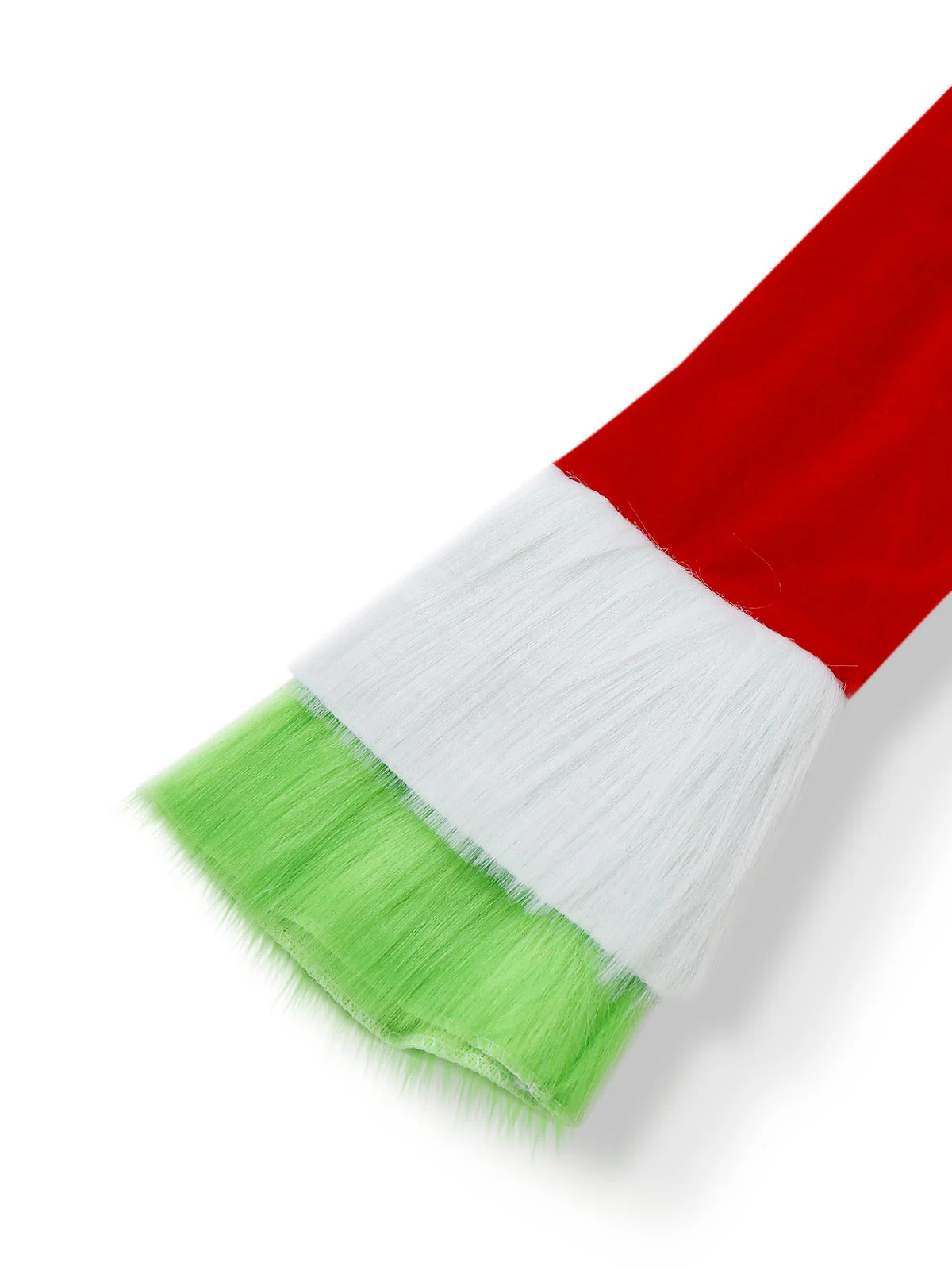 Robe rouge et verte à bordure en fourrure Grinch des années 1940 - Image 6