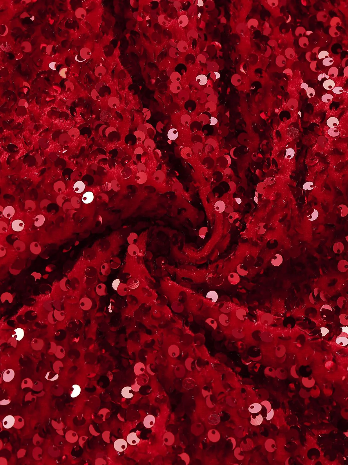 Robe rouge à nœud et sequins ourlet brut années 50 - Image 5