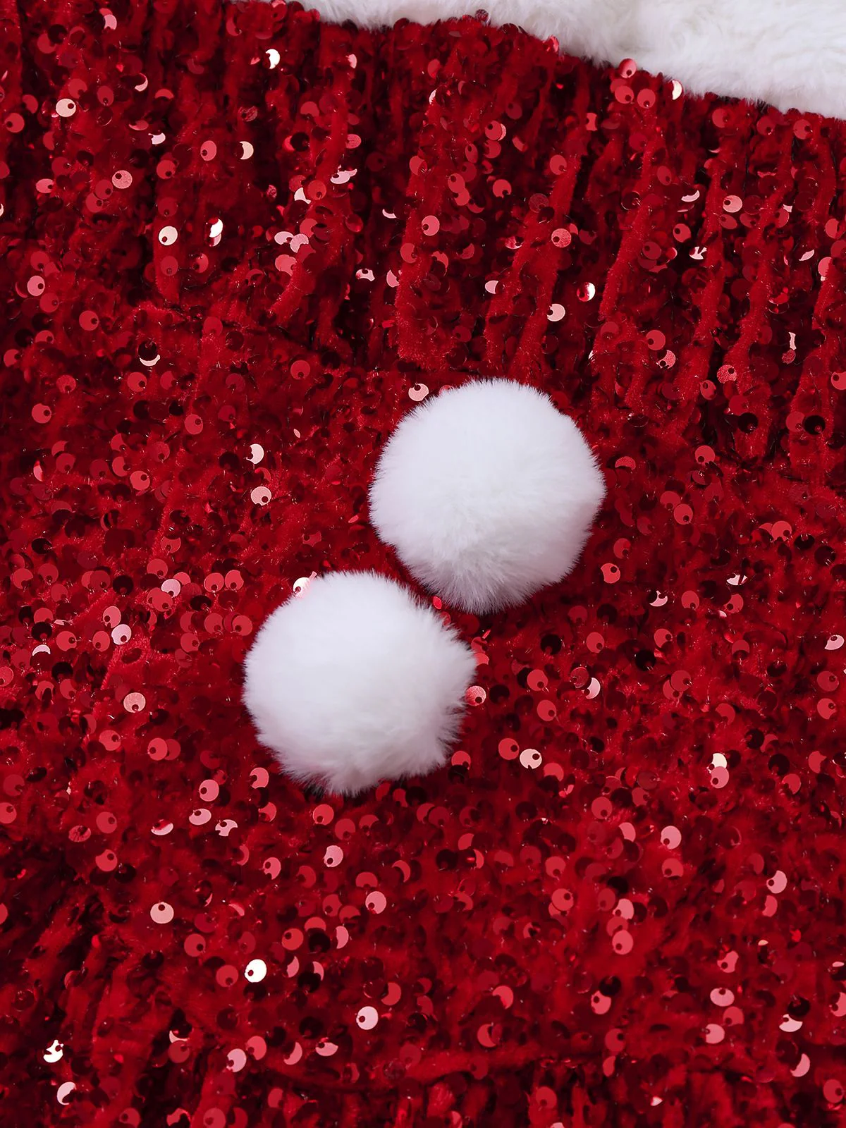 Robe rouge à nœud et sequins ourlet brut années 50 - Image 7