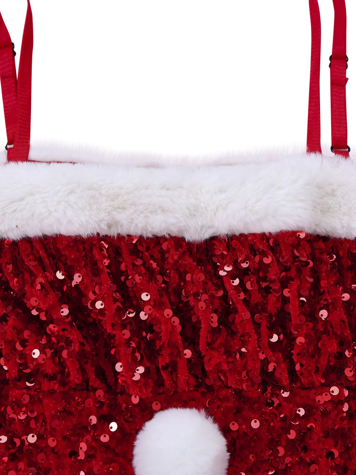 Robe rouge à nœud et sequins ourlet brut années 50 - Image 8