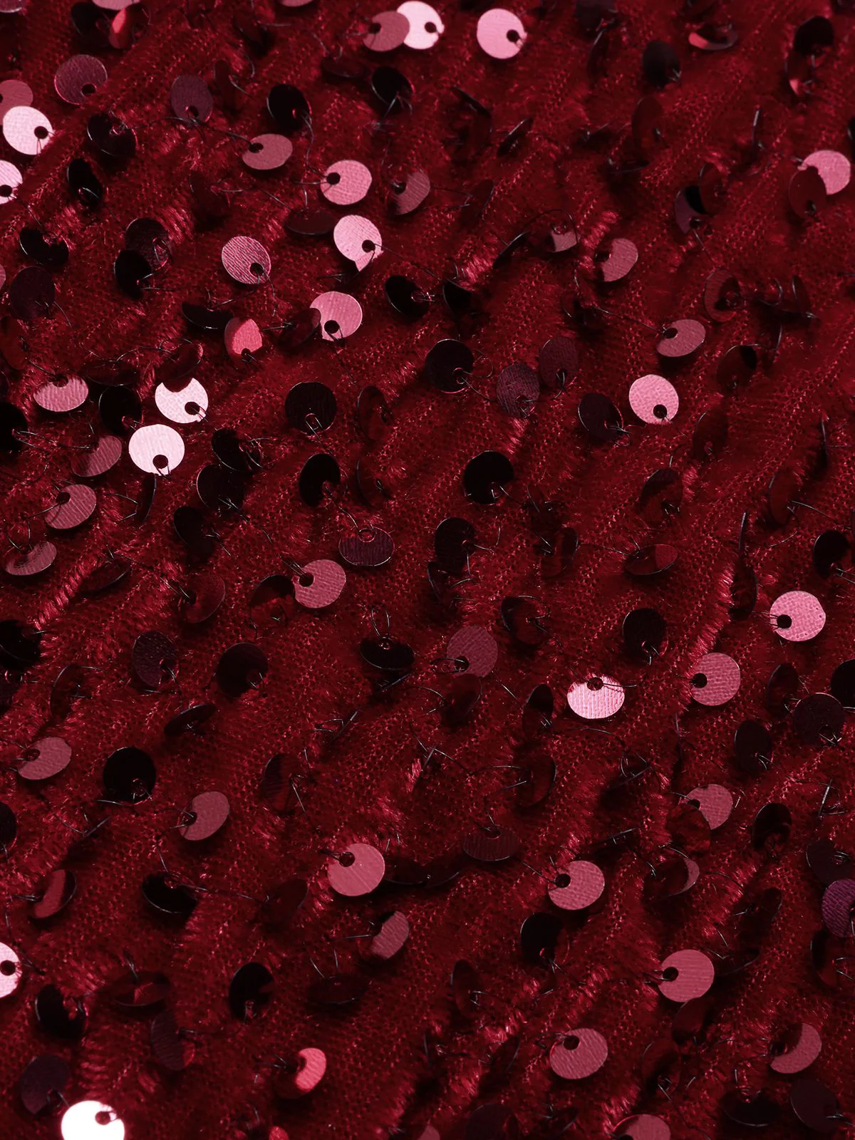Robe rouge de sirène à épaules dénudées à paillettes des années 1930 - Image 6